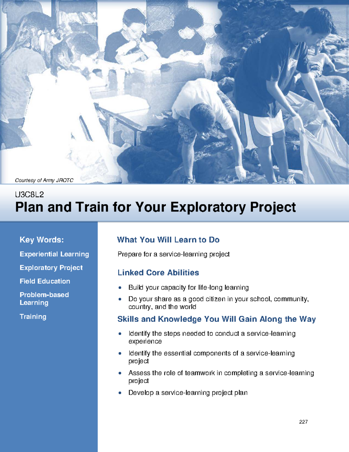 U3C8L2 Planning & Training for Your Exploratory Project - Studocu