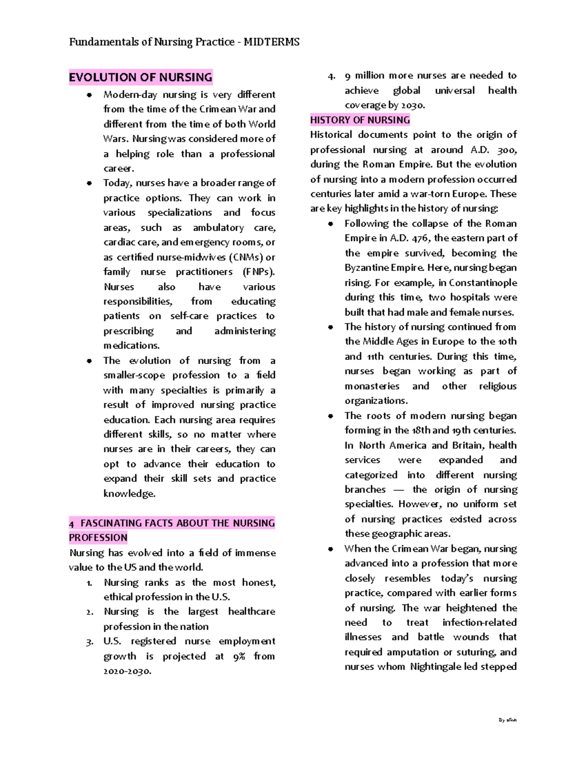 NCM 103 Fundamentals of Nursing: Asepsis & Infection Control Lecture ...