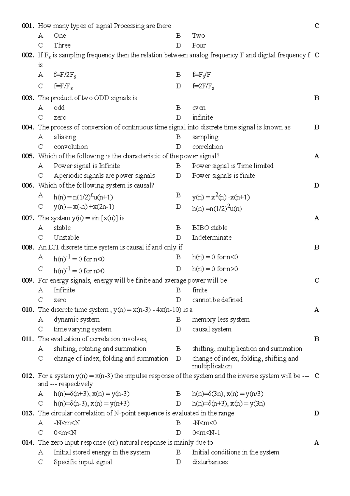 JNTUK 3-2 1st Mid Exam Notes on Digital Signal Processing - Studocu