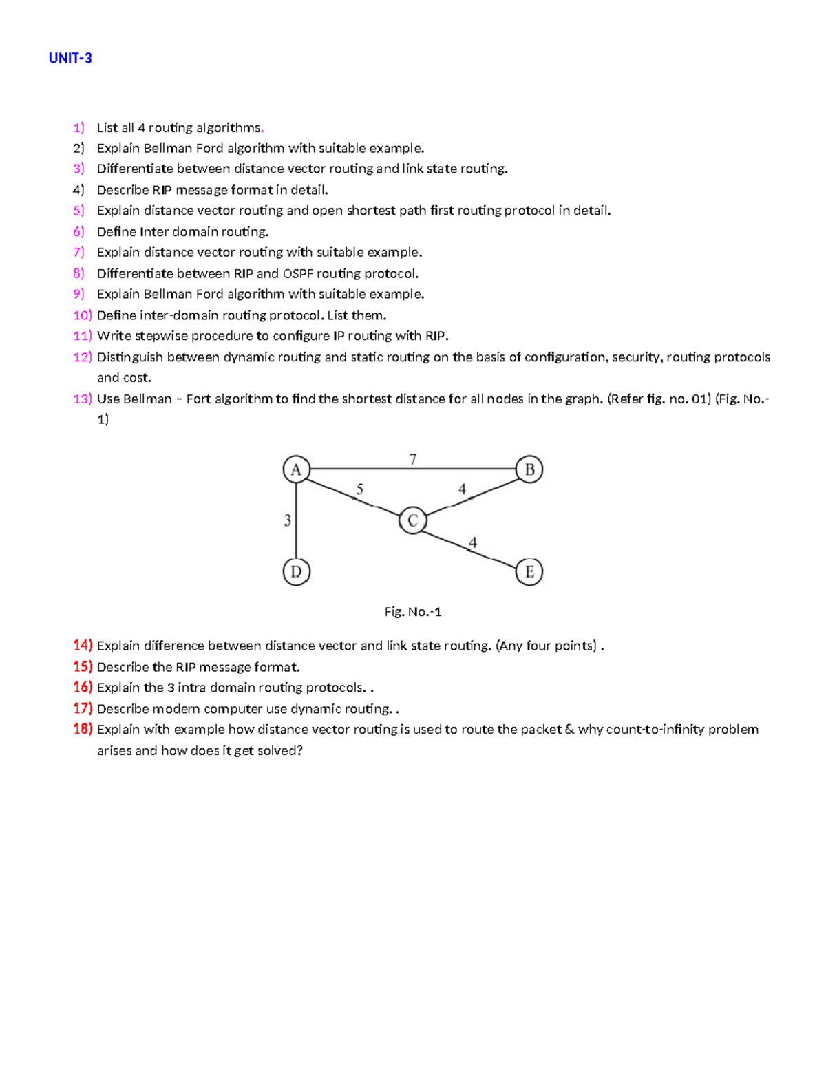 Routing Algorithms and Protocols Overview - DOC-20240821-WA0011 - Studocu