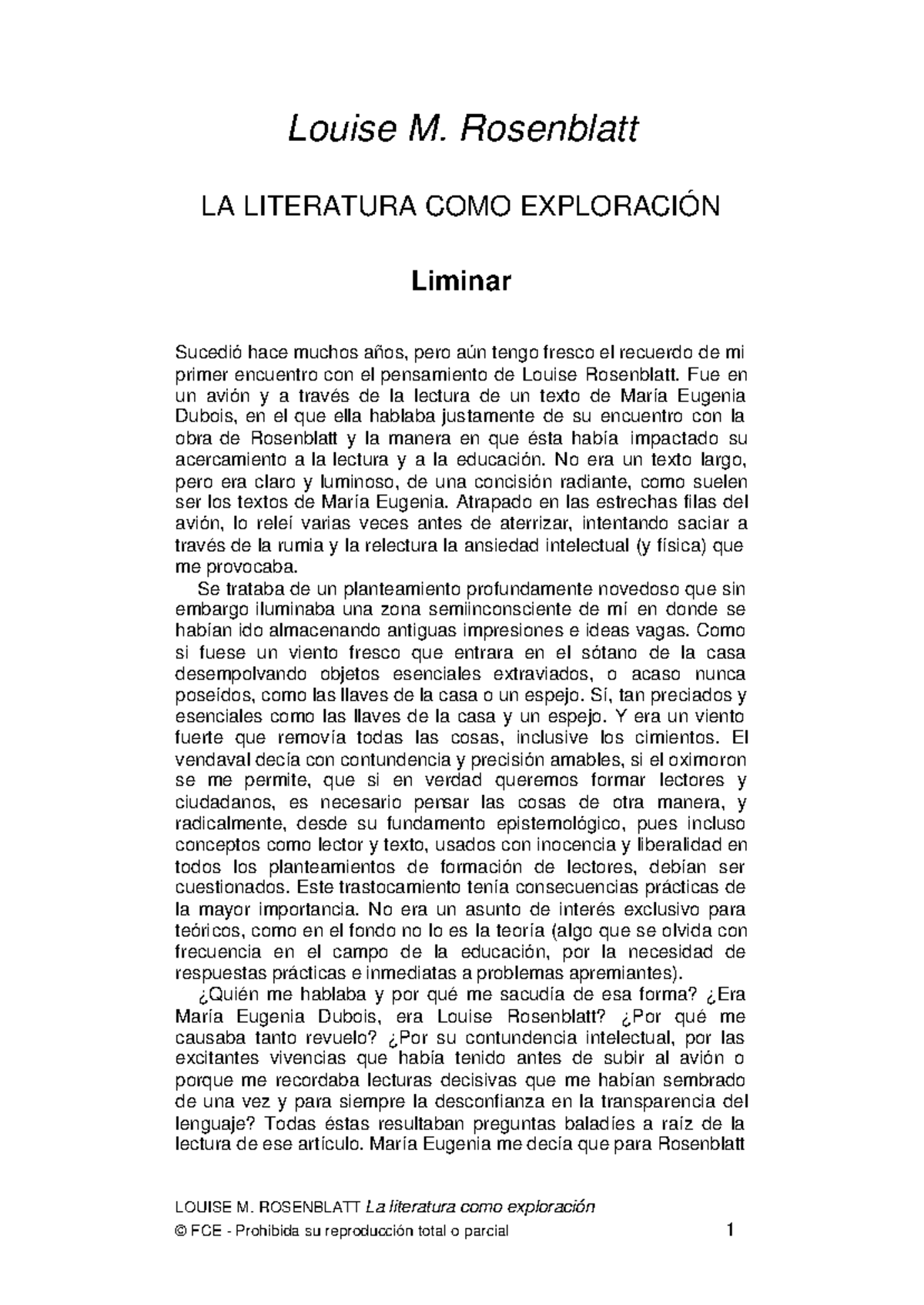 Explorando la Literatura según Louise Rosenblatt: Análisis y ...