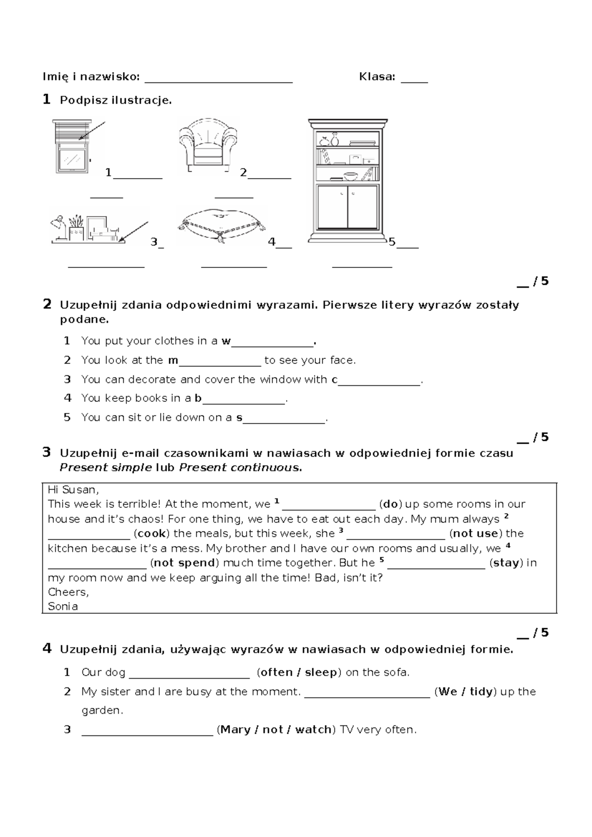 Brainy 6: Unit 2 Test - Vocabulary and Grammar Exercises - Studocu