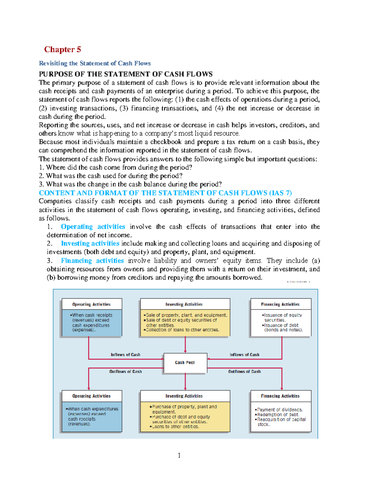 Chapter 5: Understanding the Statement of Cash Flows - Studocu