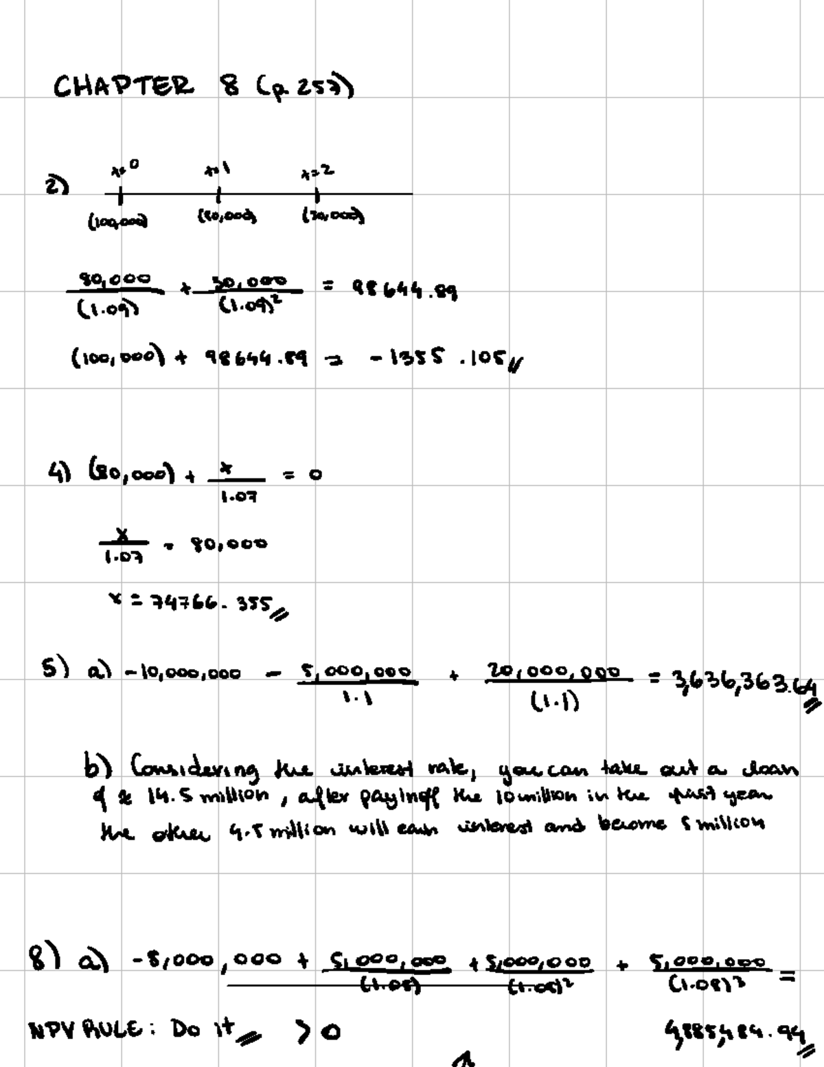 HM 2 - Chapter 8: NPV Analysis and Loan Calculations - Studocu
