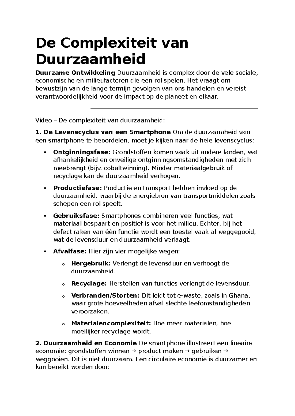 Duurzaamheid en Complexiteit: Een Analyse van Duurzame Ontwikkeling ...