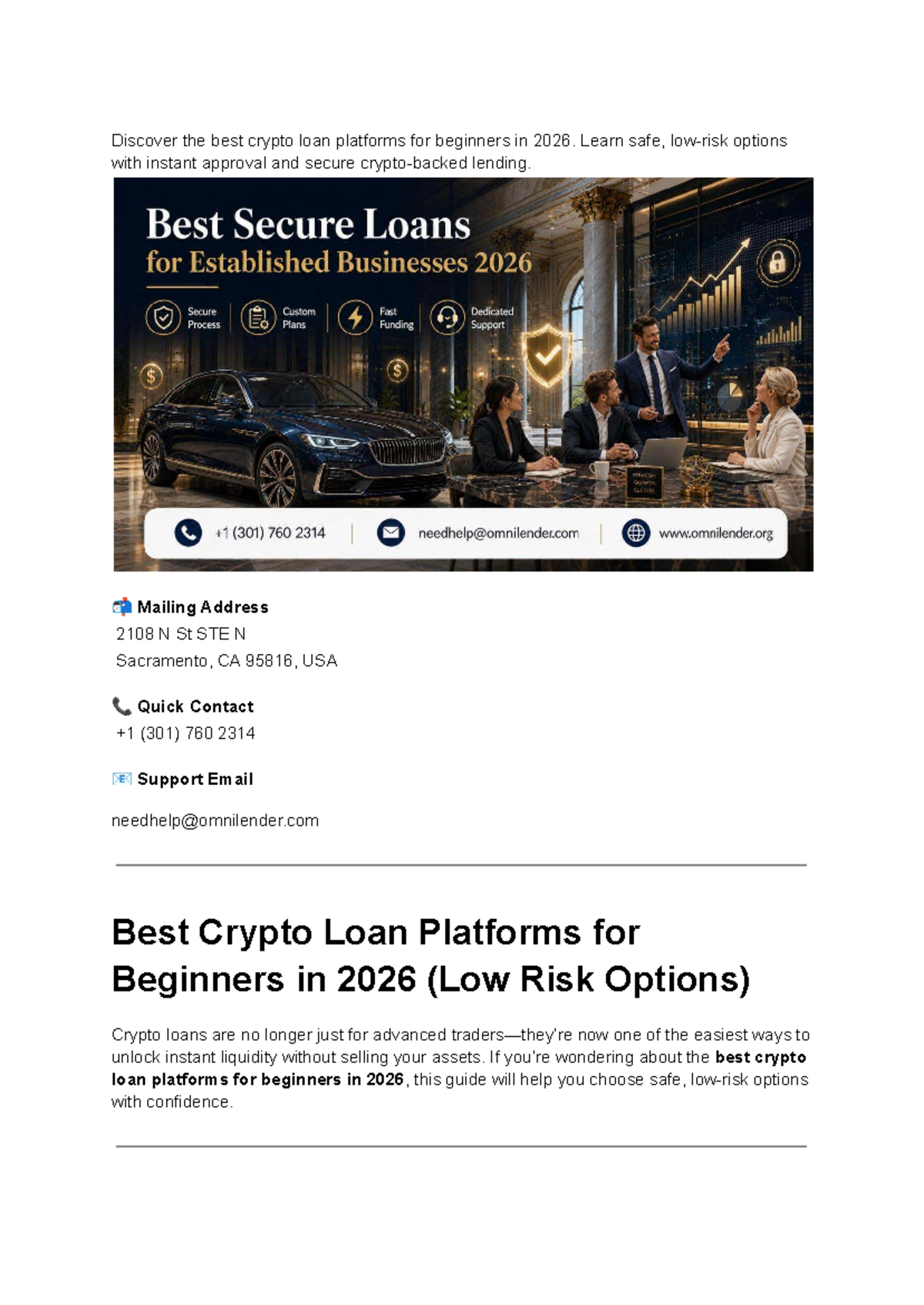 Best Crypto Loan Platforms for Beginners in 2026: A Safe Guide - Studocu