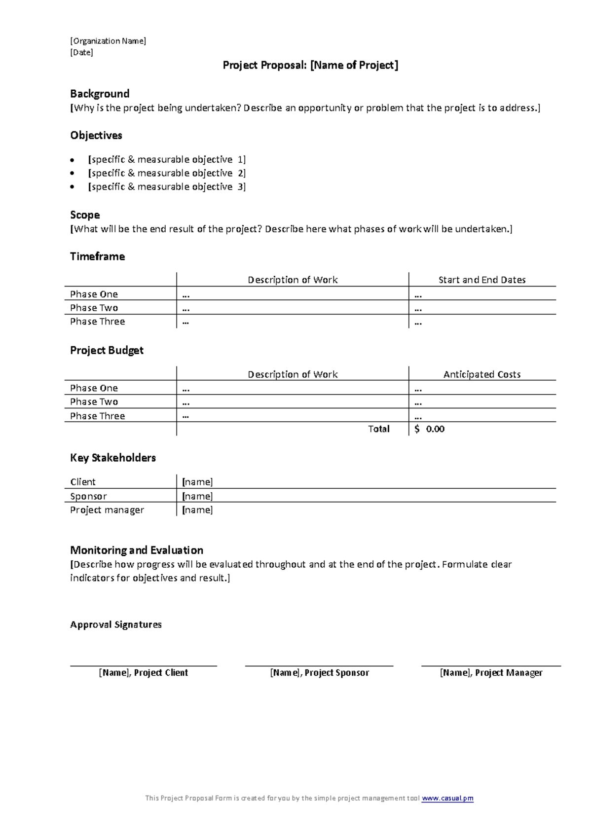 Proposal - ] Objectives [specific & measurable objective 1] [specific ...