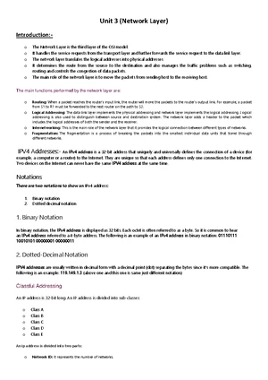 Unit 2 CN: Data Link Layer Overview and Key Concepts - Studocu