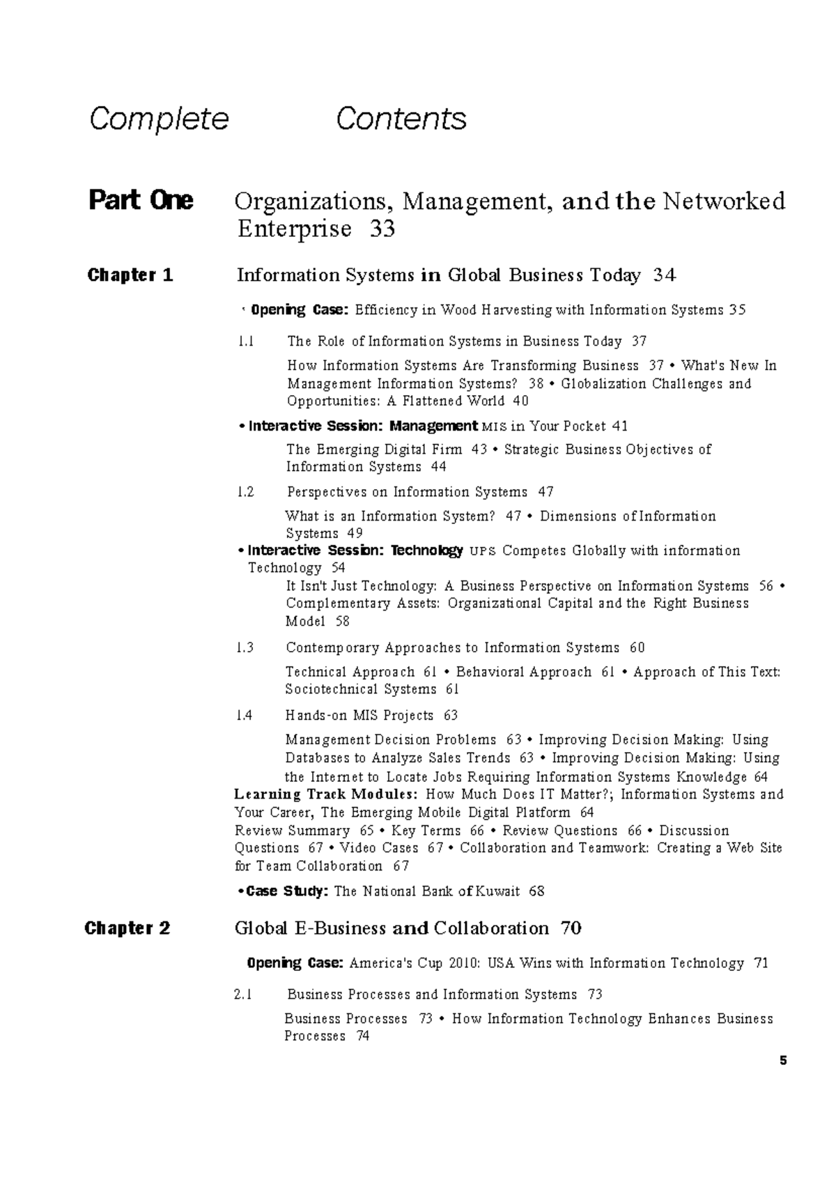 Management Information Systems (MIS) Overview: Chapter 1 Insights - Studocu