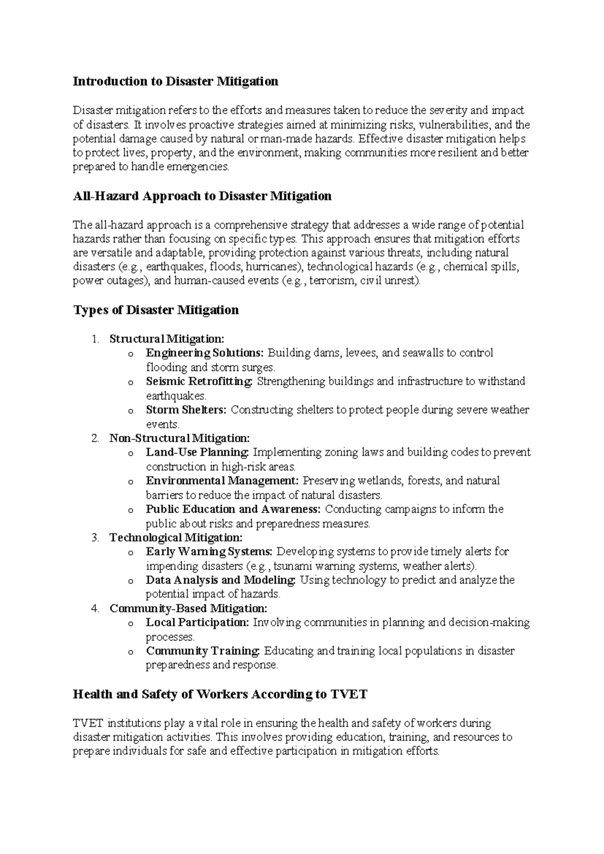 Emergency Care and Disaster Mangement ESE - TRICENT SCHOOL OF MEDICAL ...