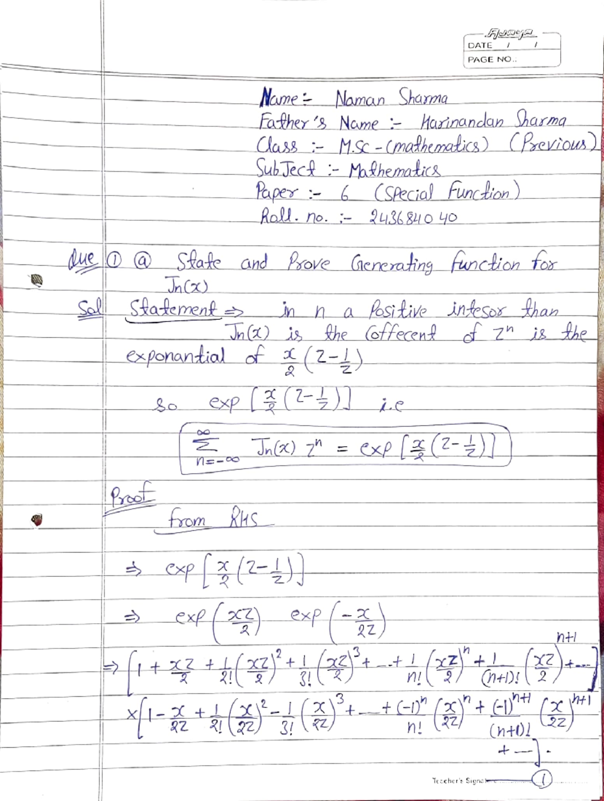 Special Function Assignment - Math 6 (SR) - Studocu