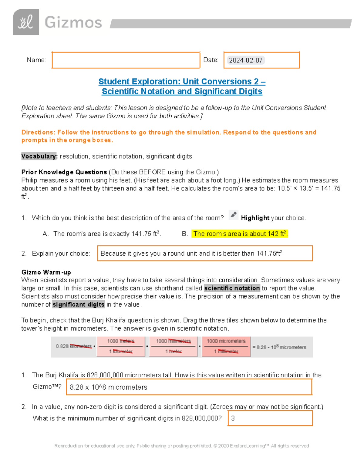 Unit Conversions 2: Exploring Sci Notation & Significant Digits - Studocu