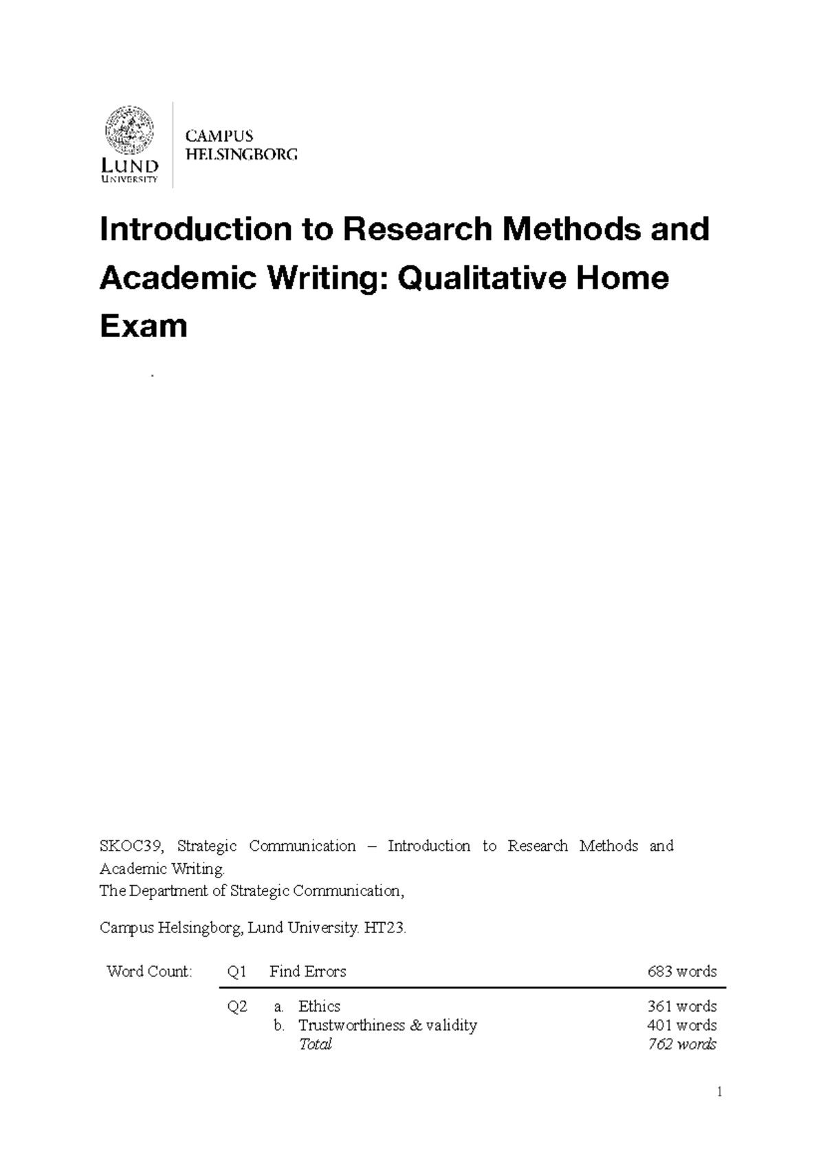 SKOC39 QUAL Studocu - Introduction to Research Methods and Academic ...