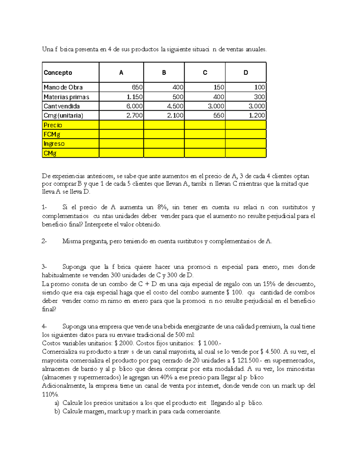 Práctica de Parcial: Análisis de Ventas y Estrategias de Precio - Studocu