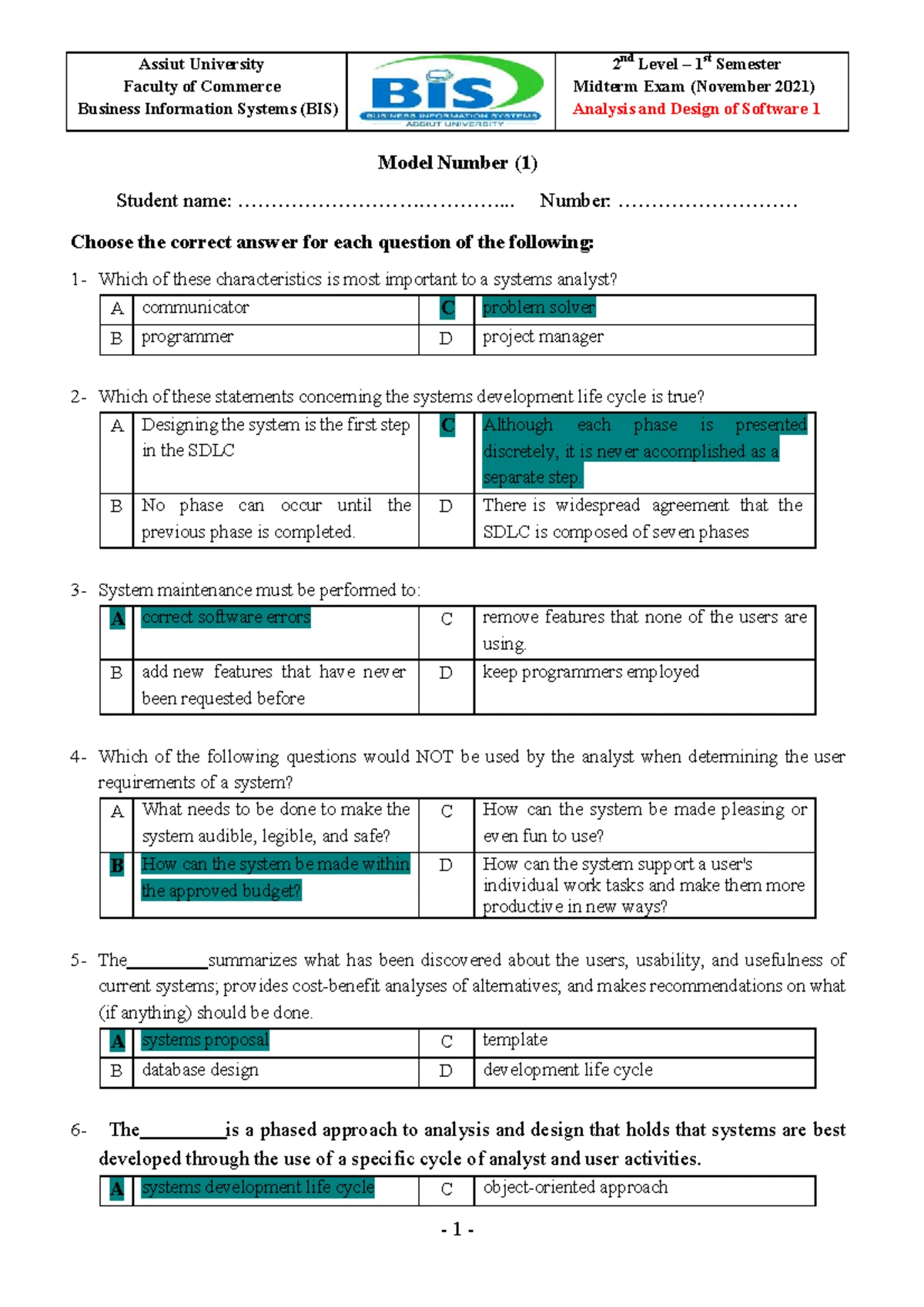 ICT L6 Software Installation - Answer Key for Short & Long Questions ...