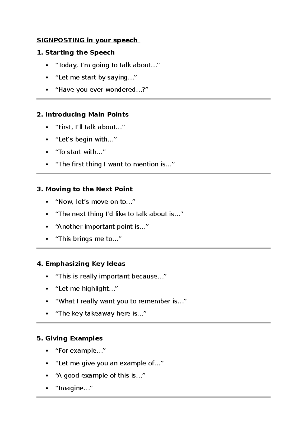 Effective Signposting Techniques for Your Speech - Studeersnel