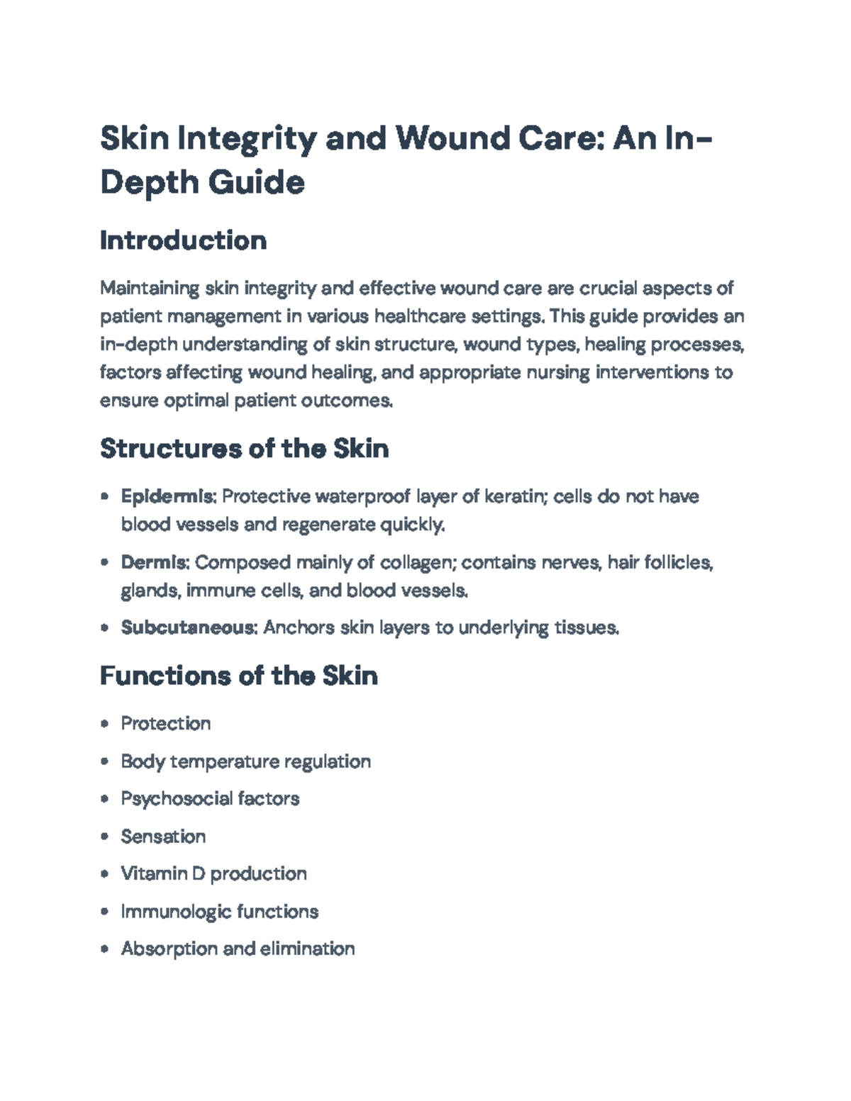 Skin Integrity and Wound Care: A Comprehensive Guide for Nursing ...