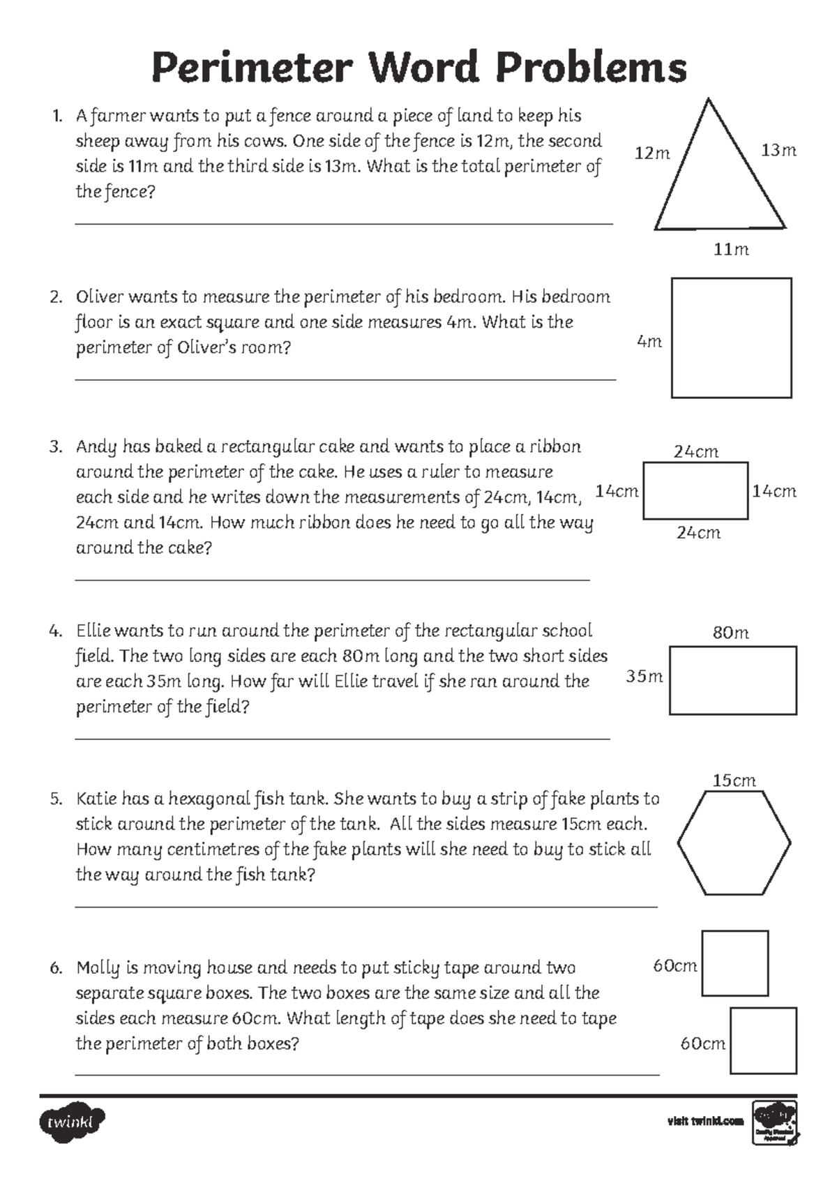 Perimeter Word Problems - Questions 2 - Studocu