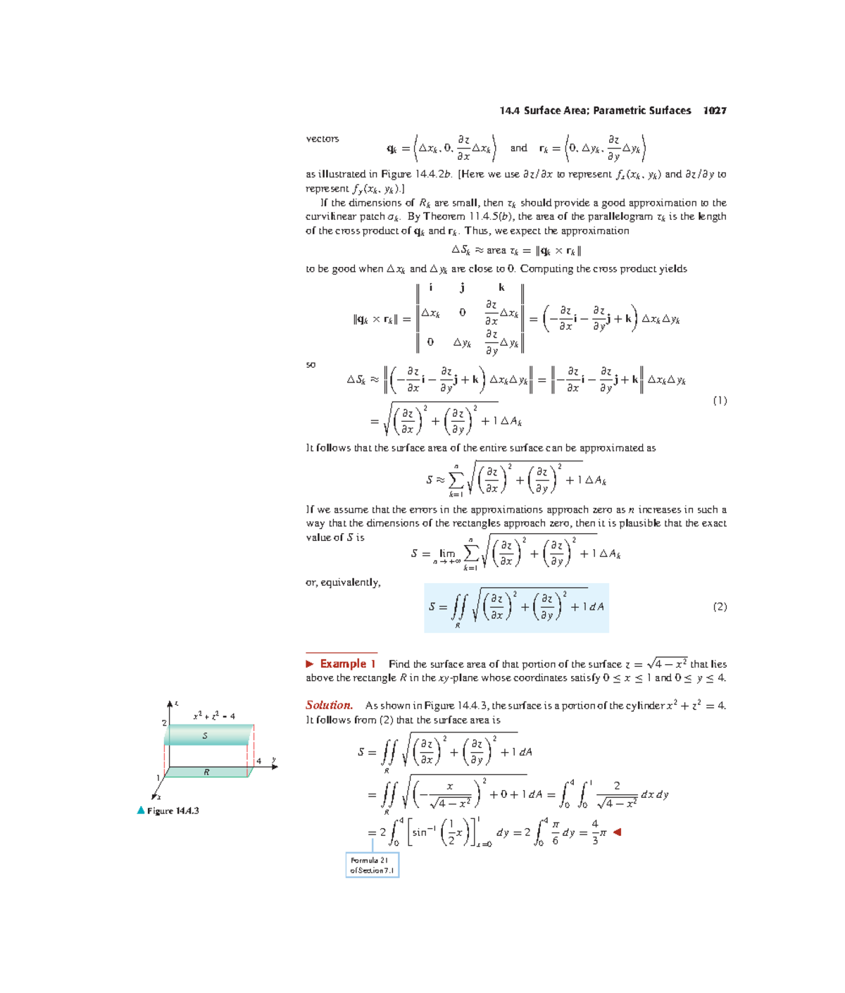 Calculus Anton C14 Final Exam Notes: Surface Parametric Surfaces - Studocu