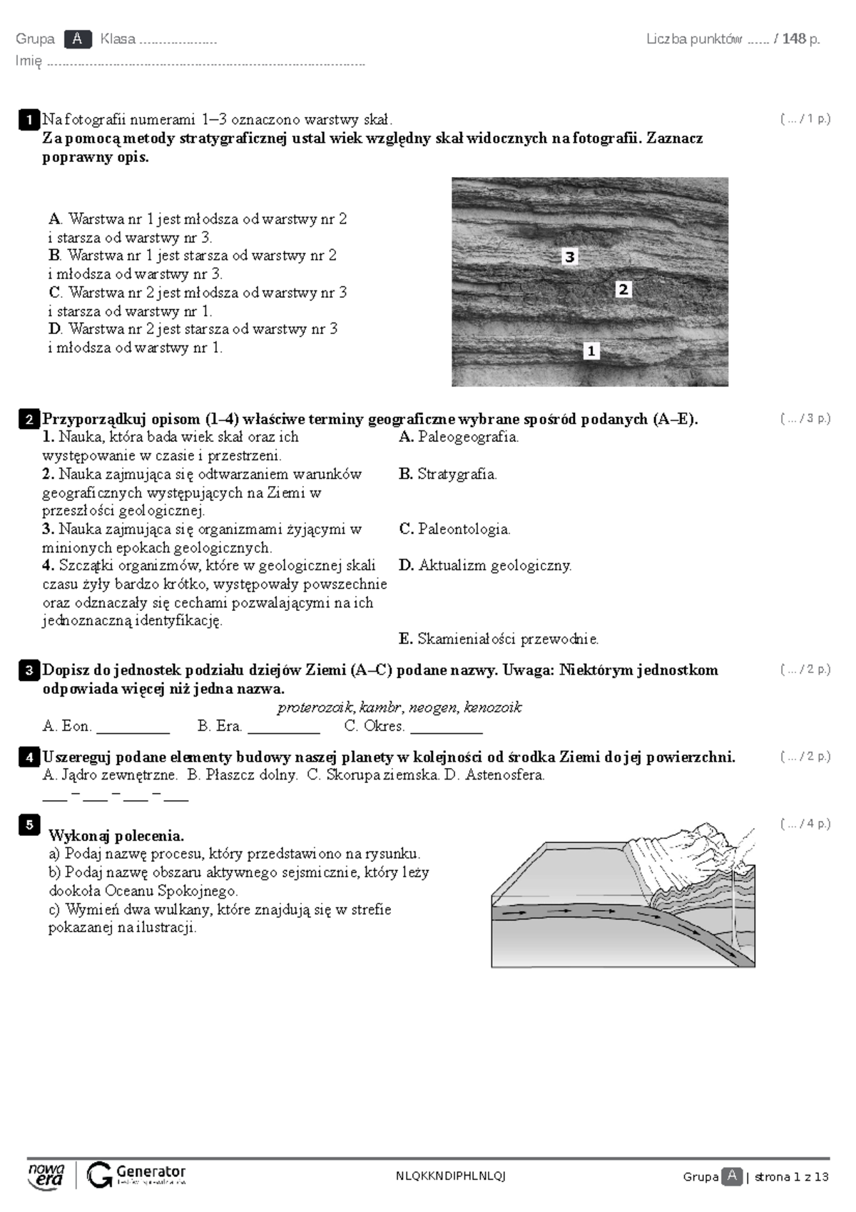 Wnętrze Ziemi Procesy Endogeniczne Sprawdzian Nowa Era Chomikuj www.studocu.com