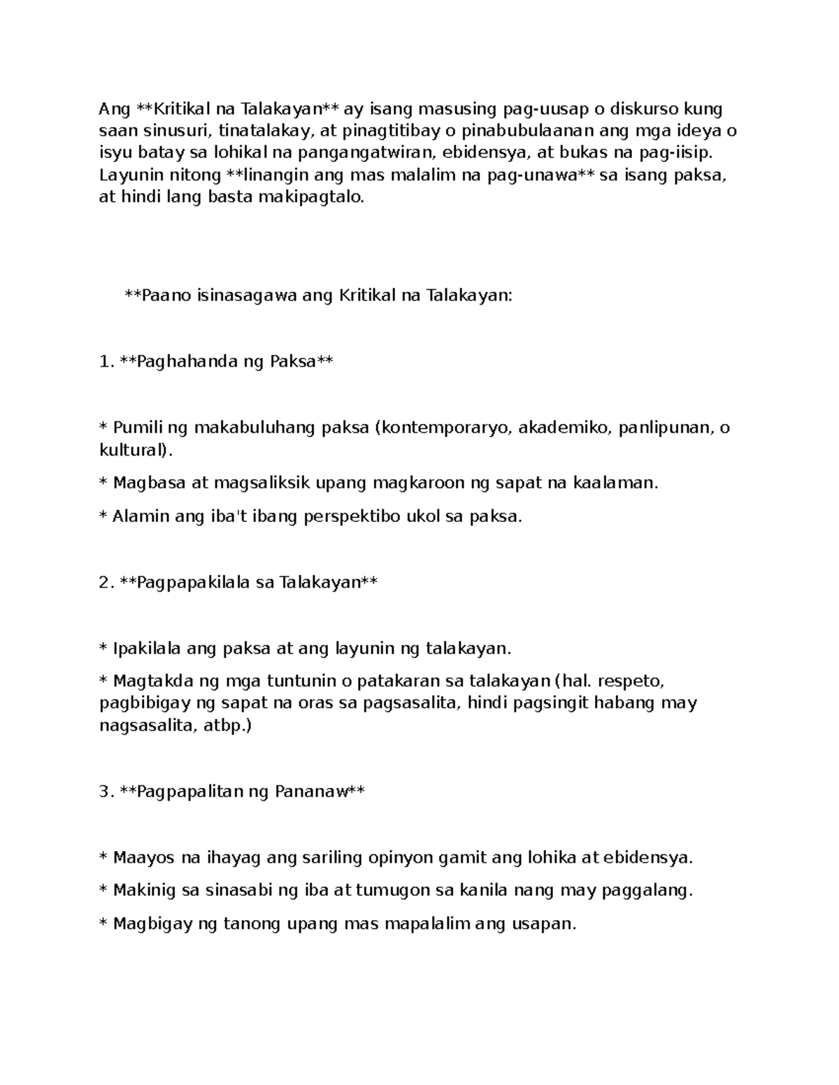 Kritikal na Talakayan: Gawing Optional ang Asignaturang Filipino sa SHS ...