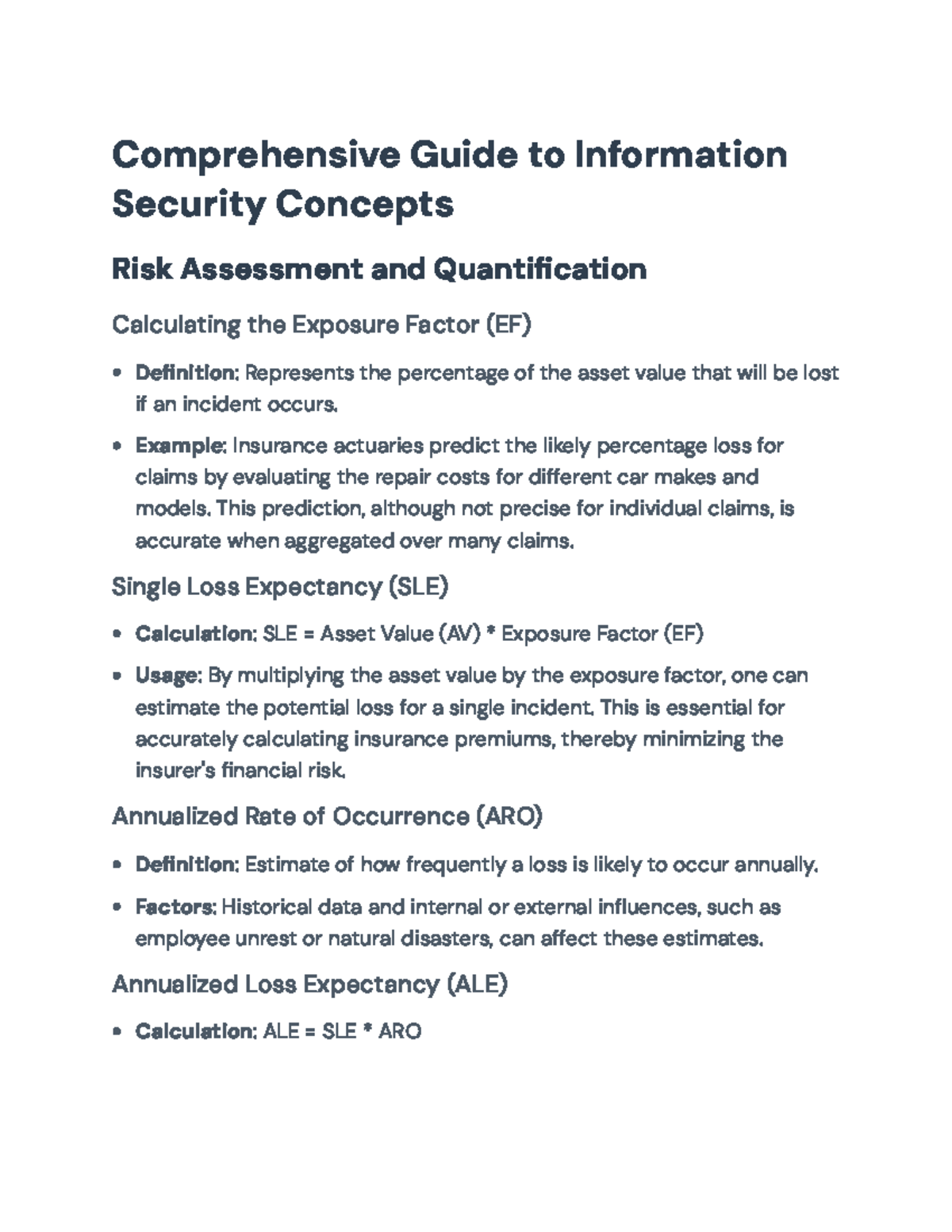 Comprehensive Guide to Information Security Concepts and Risk ...