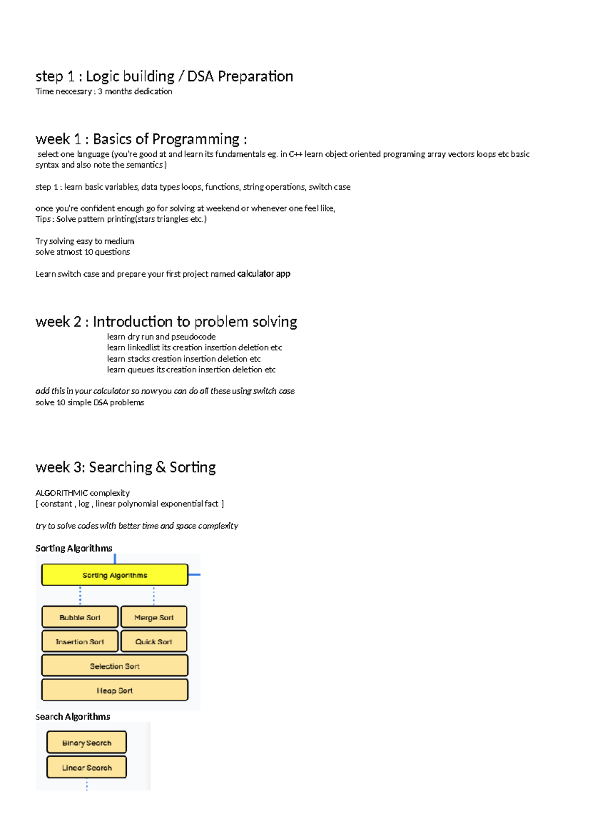 Prep1 - DSA Logic Building & Problem Solving Guide - Studocu