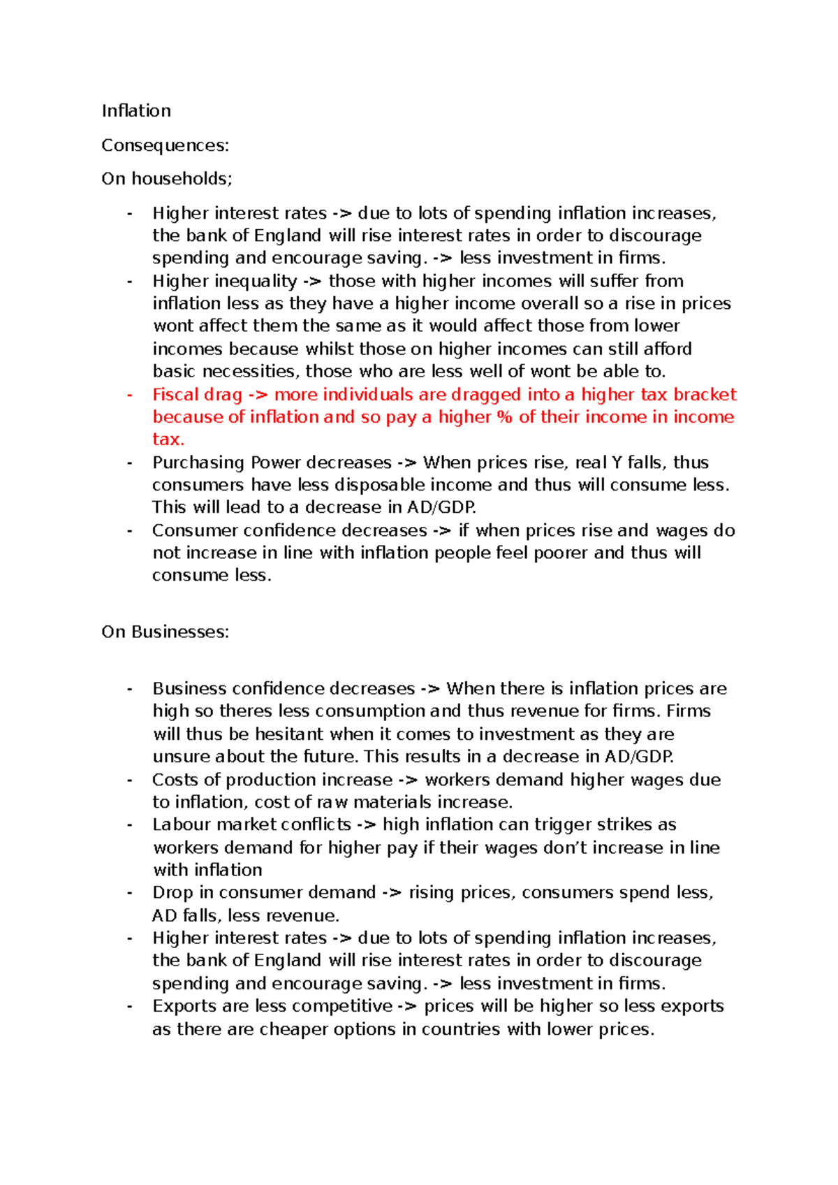 Inflation Macroeconomics: Consequences of Rising Interest Rates - Studocu