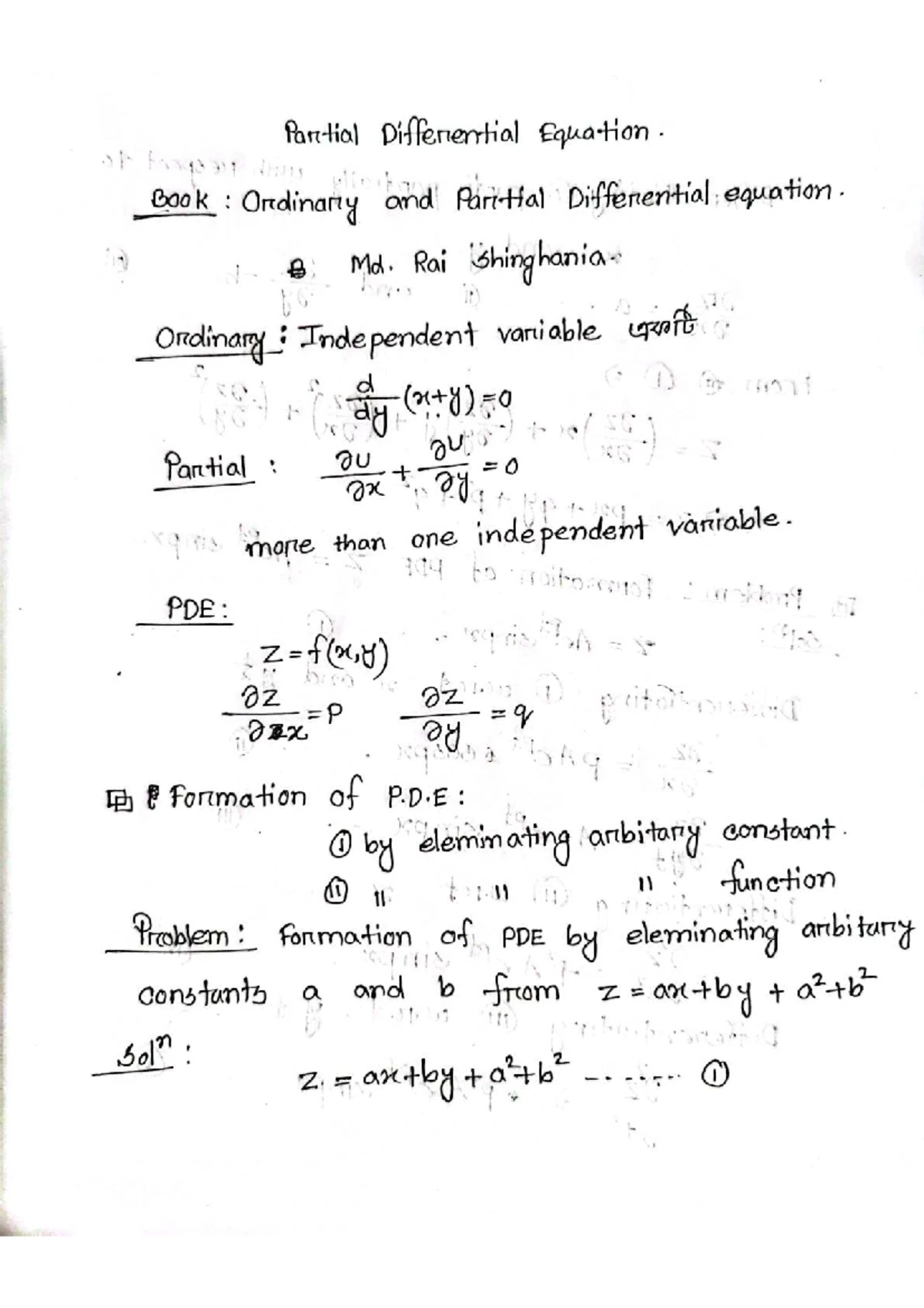 Rupali 1E-7C - Differential Equations and Infinite Series Solutions ...