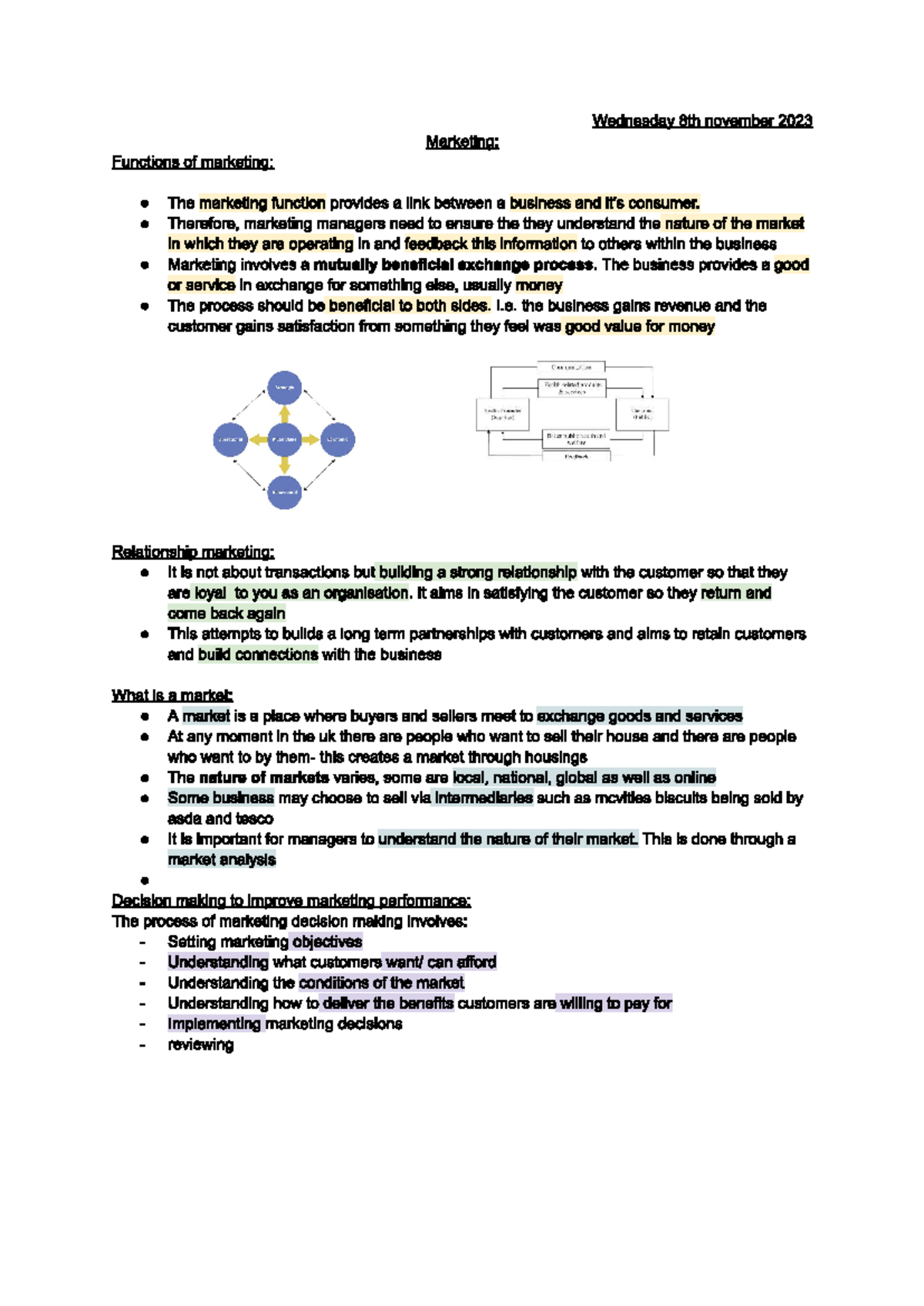 Aqa a level business lesson notes 6th november to 24th - Wednesday 8th ...