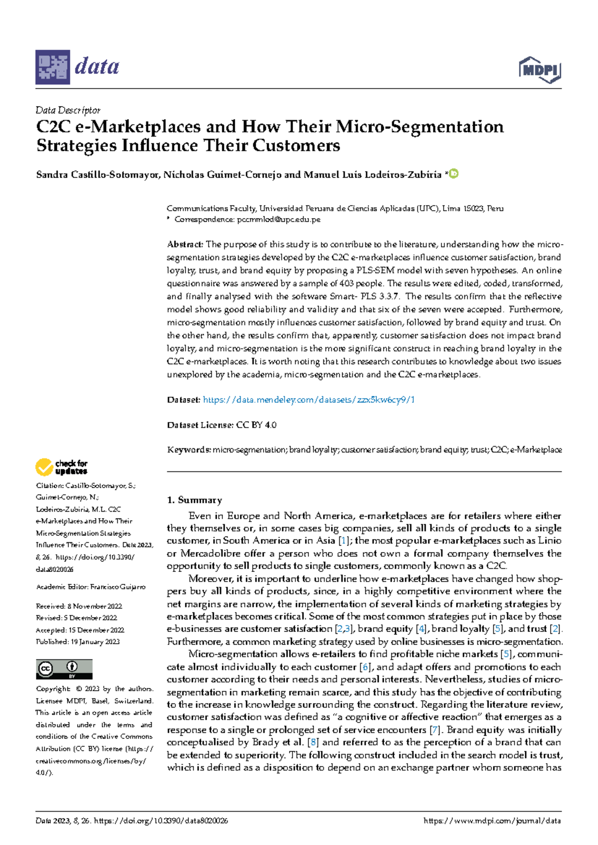 C2C e-Marketplaces: Micro-Segmentation Strategies Impact on Customers ...