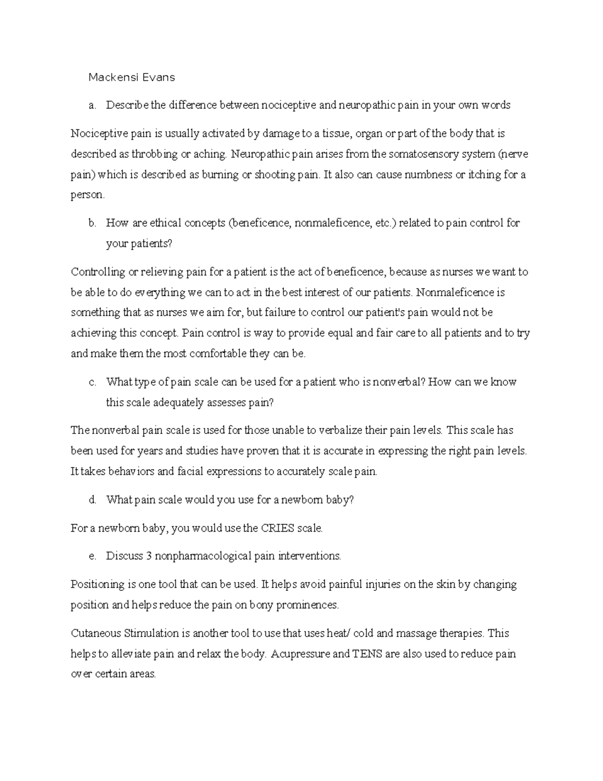 ATI Pain Management Practice Questions - Study Guide - Studocu