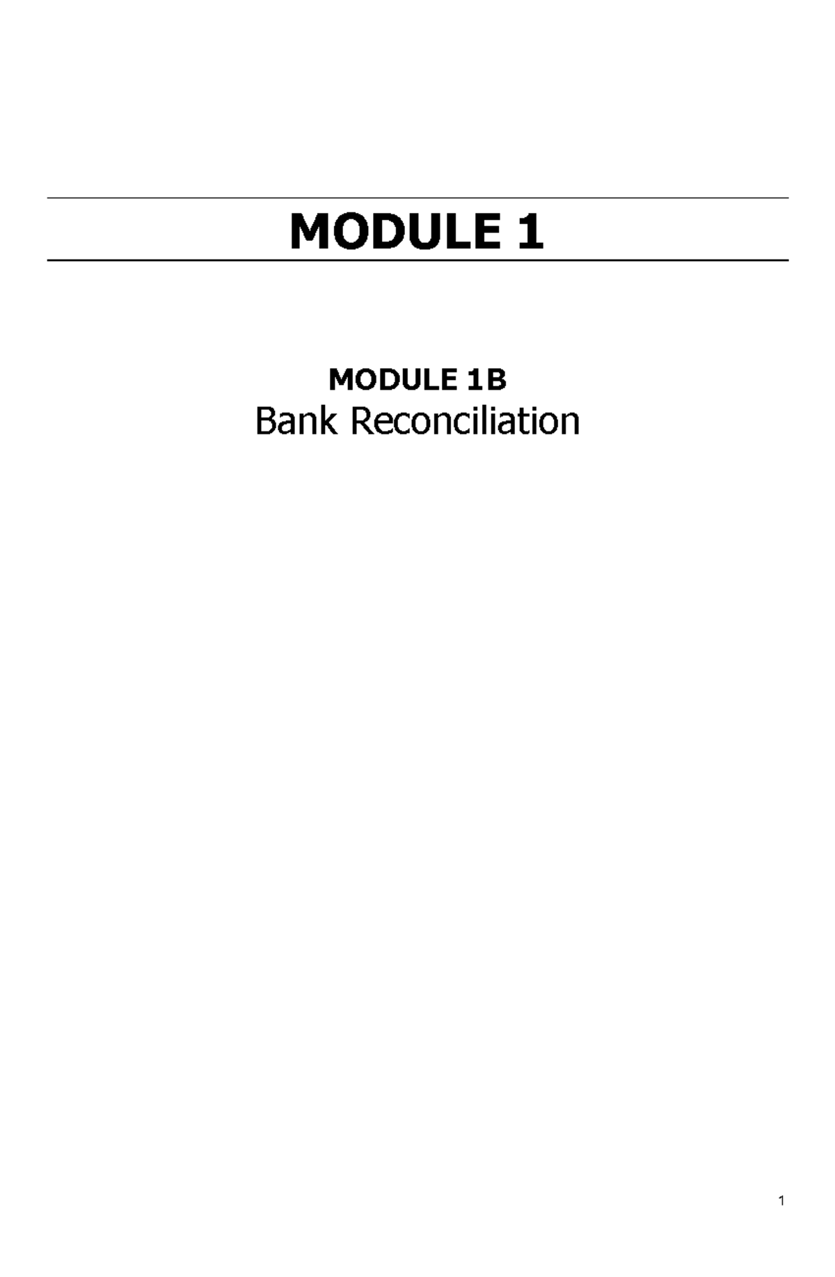 Module 1B: Bank Reconciliation Procedures and Examples (2025 Edition ...