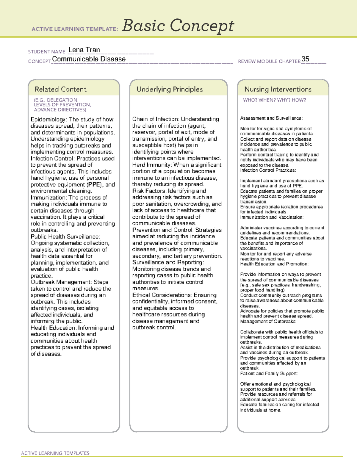 430 ATI B Template 1 - NURS 120 - ACTIVE LEARNING TEMPLATES Basic ...