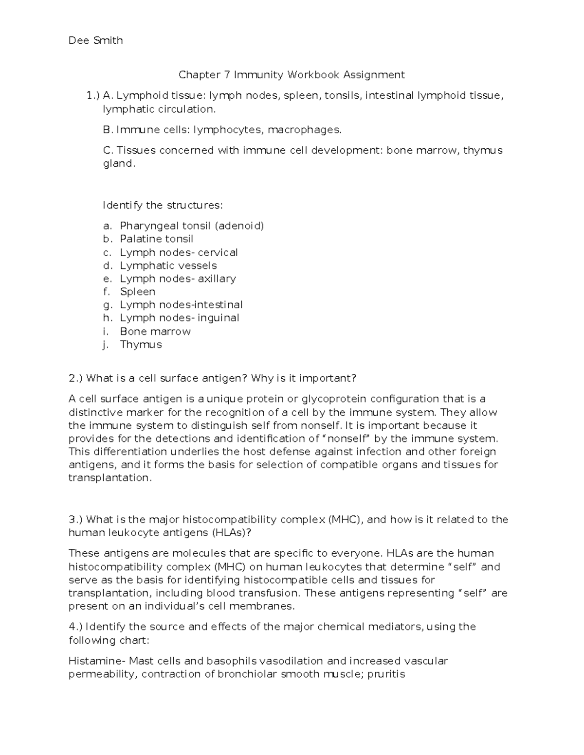 Chapter 7 Immunity Workbook Assignment: Key Concepts and Notes - Studocu