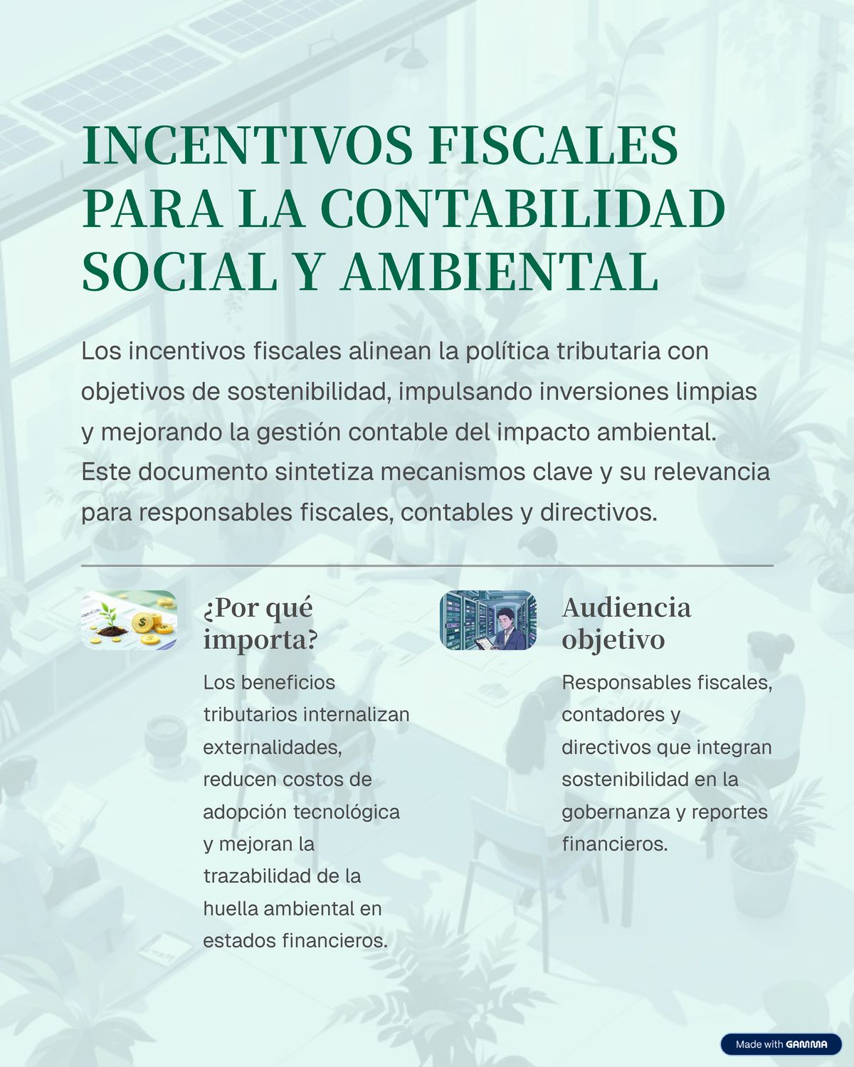 Incentivos Fiscales para la Contabilidad Social y Ambiental: Análisis y ...