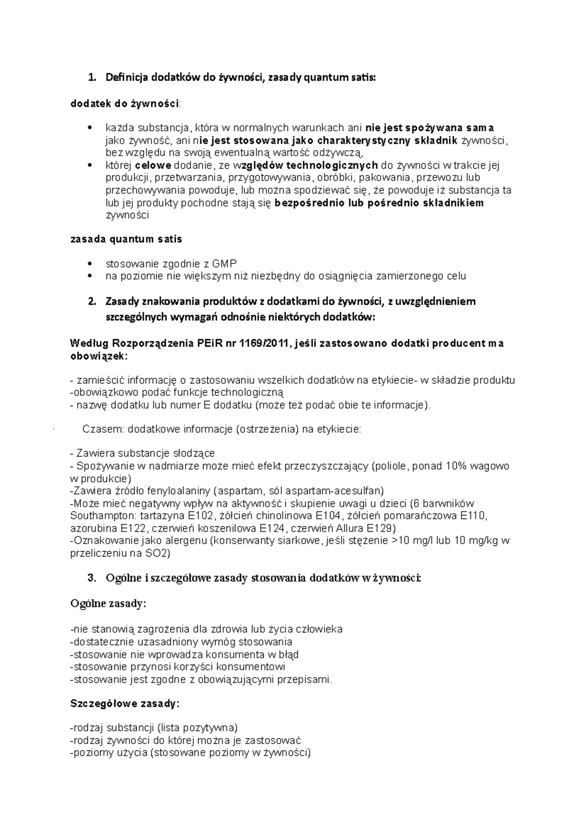 Sprawdzian Z Czemu Z Dodatki Do żywności www.studocu.com