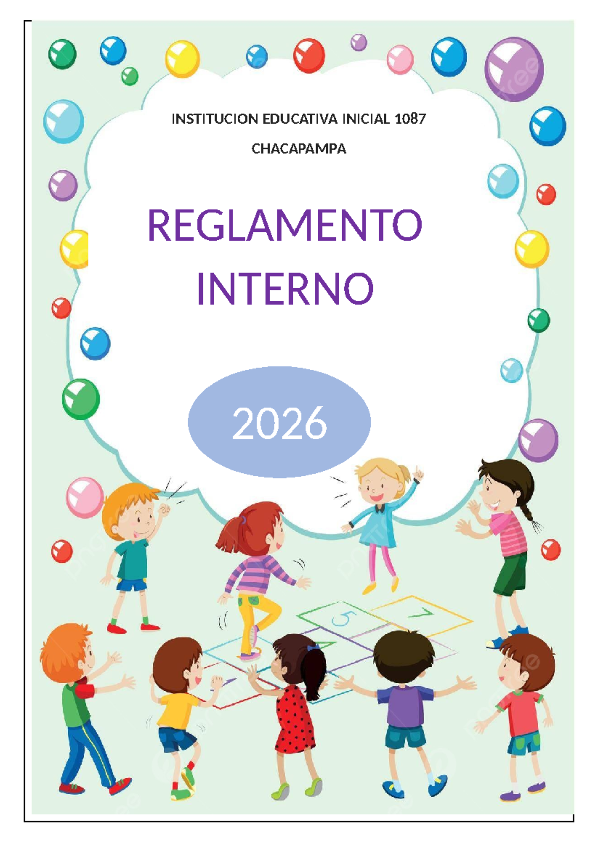 Reglamento Interno 2026 de la I.E. Inicial 1087 Chacapampa: Normas y Convivencia - Document Preview