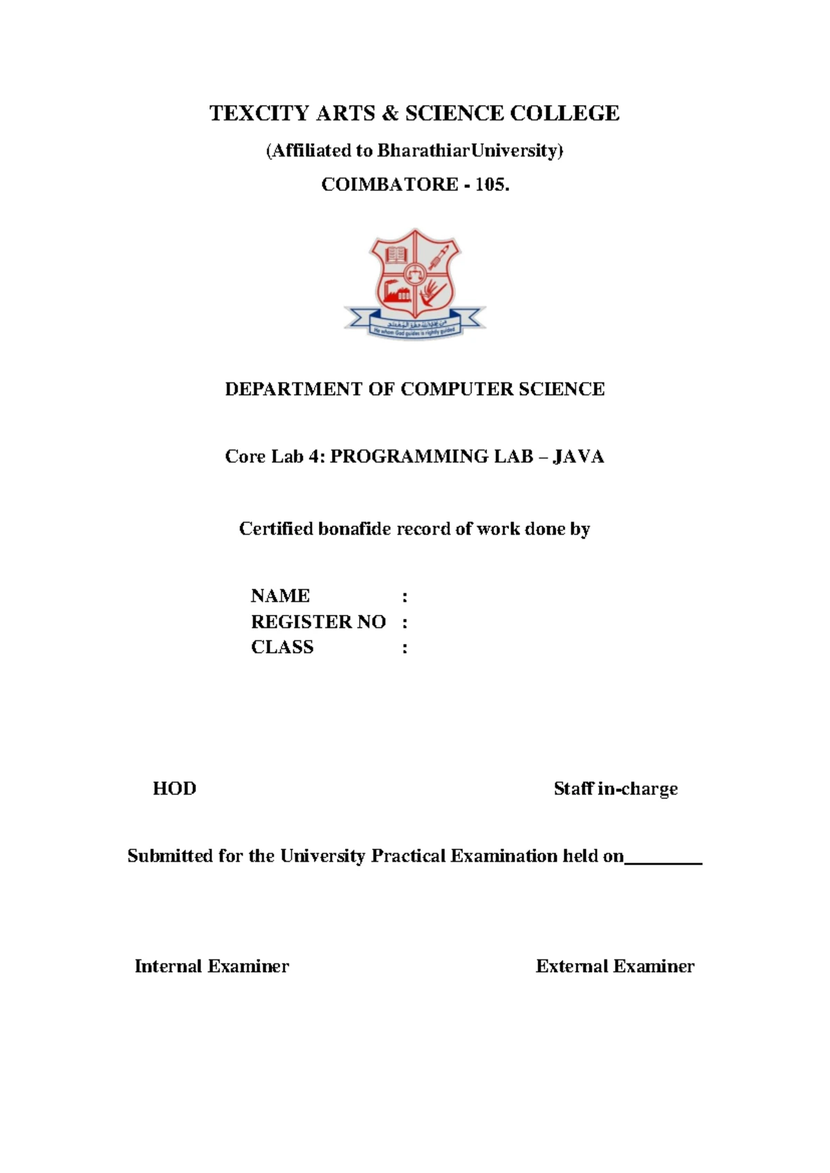 III CS - V Sem - Programming Lab VB Oracle Practical Record - Studocu