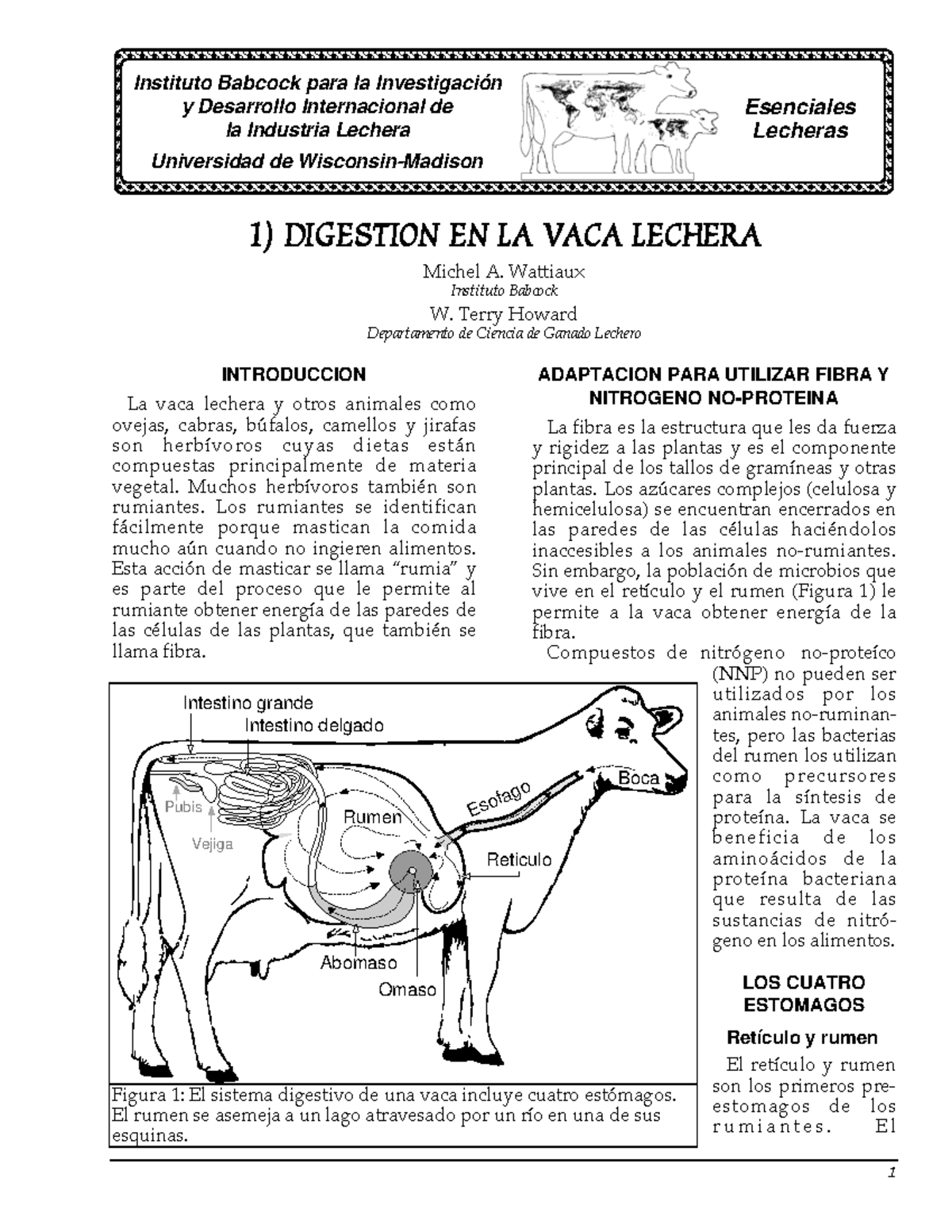 Guía Técnica Básica de Lechería - Nutrición y Alimentación UWM - Document Preview