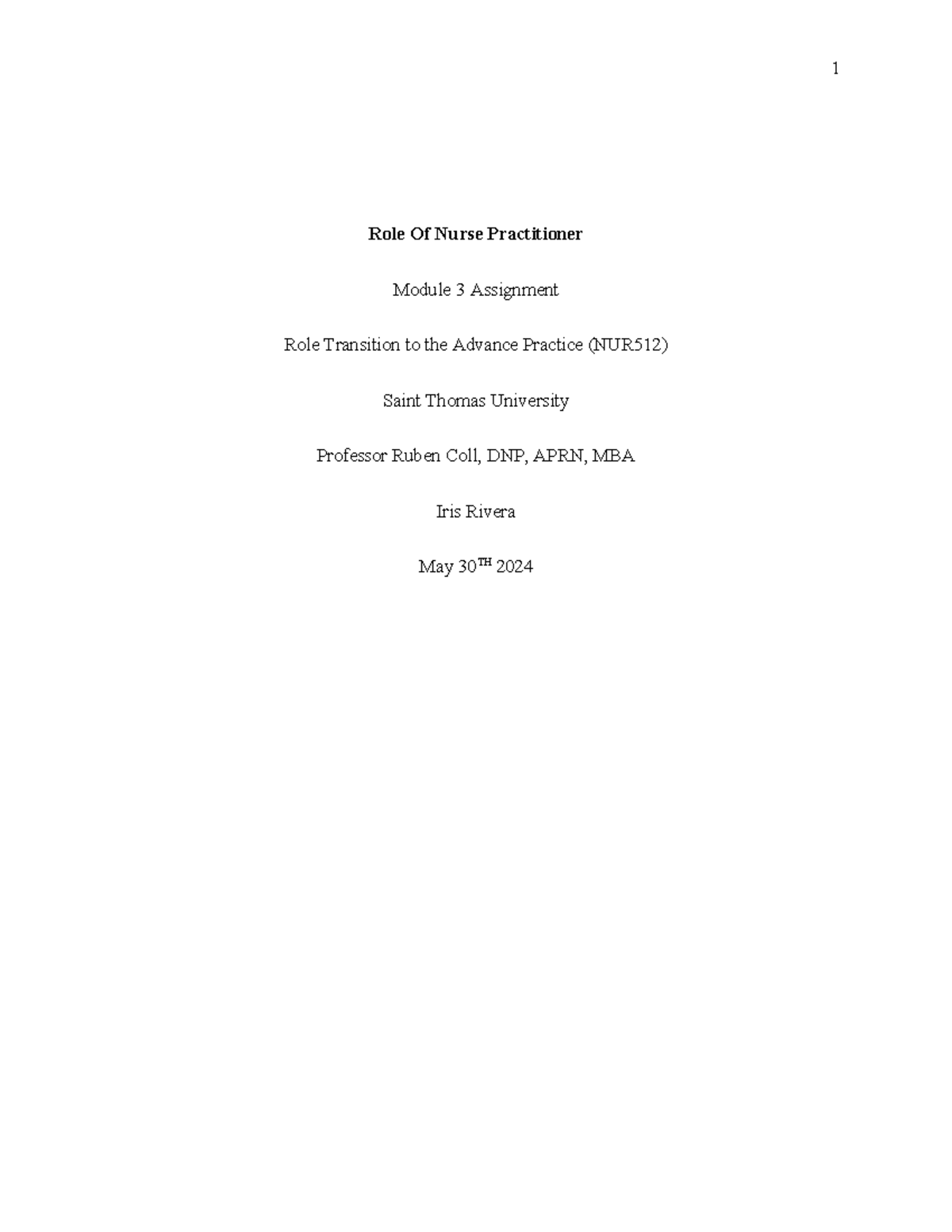 Role Of Nurse Practitioner - Role Of Nurse Practitioner Module 3 ...