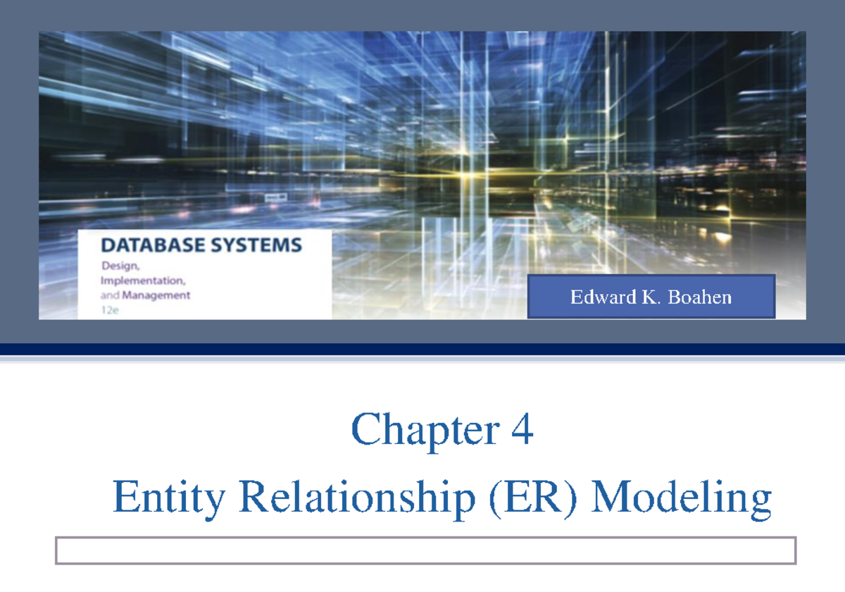 ER Modeling Lecture 4: Understanding Attributes and Relationships - Studocu