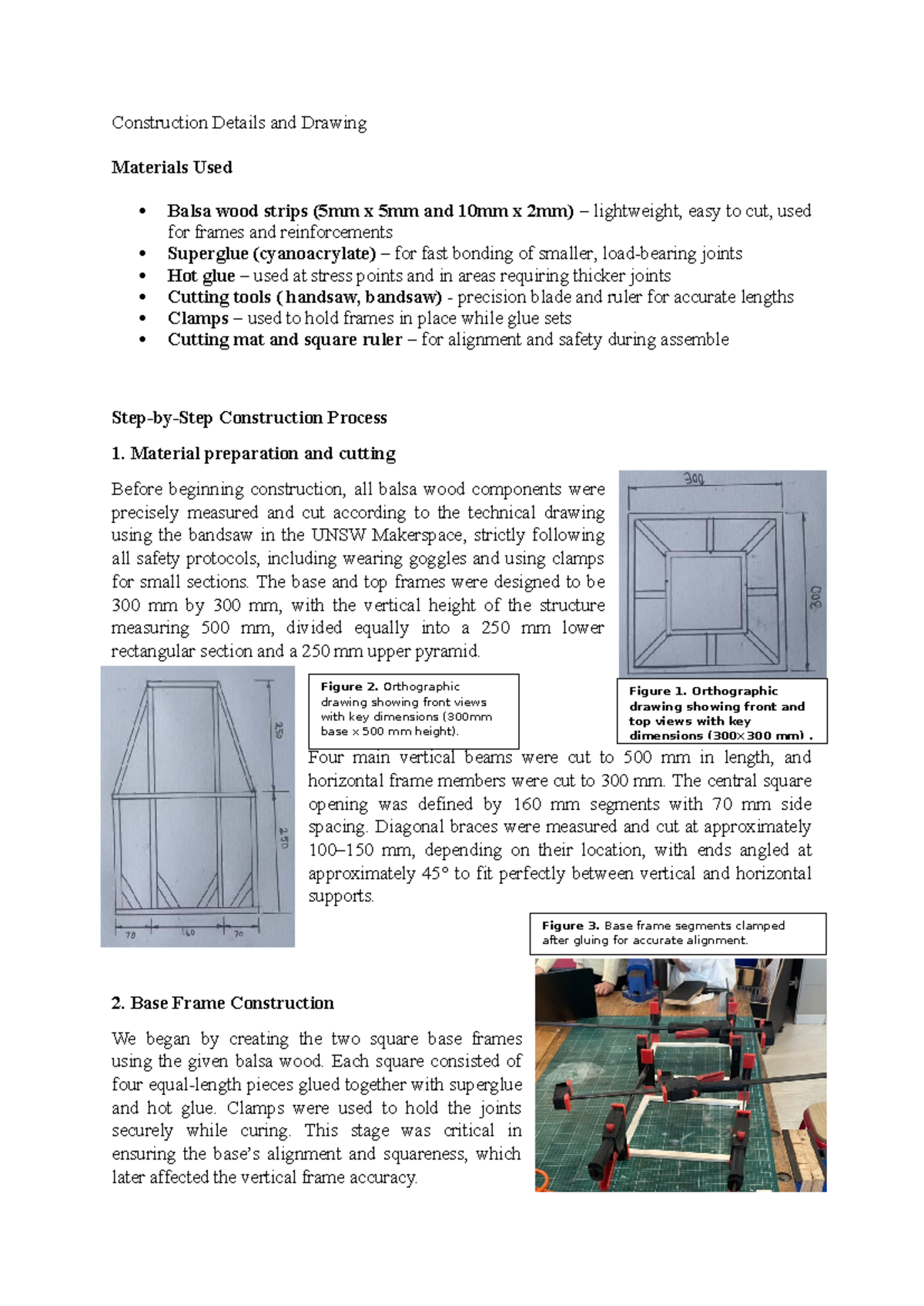 Construction Process and Materials for Balsa Wood Structure - Final ...