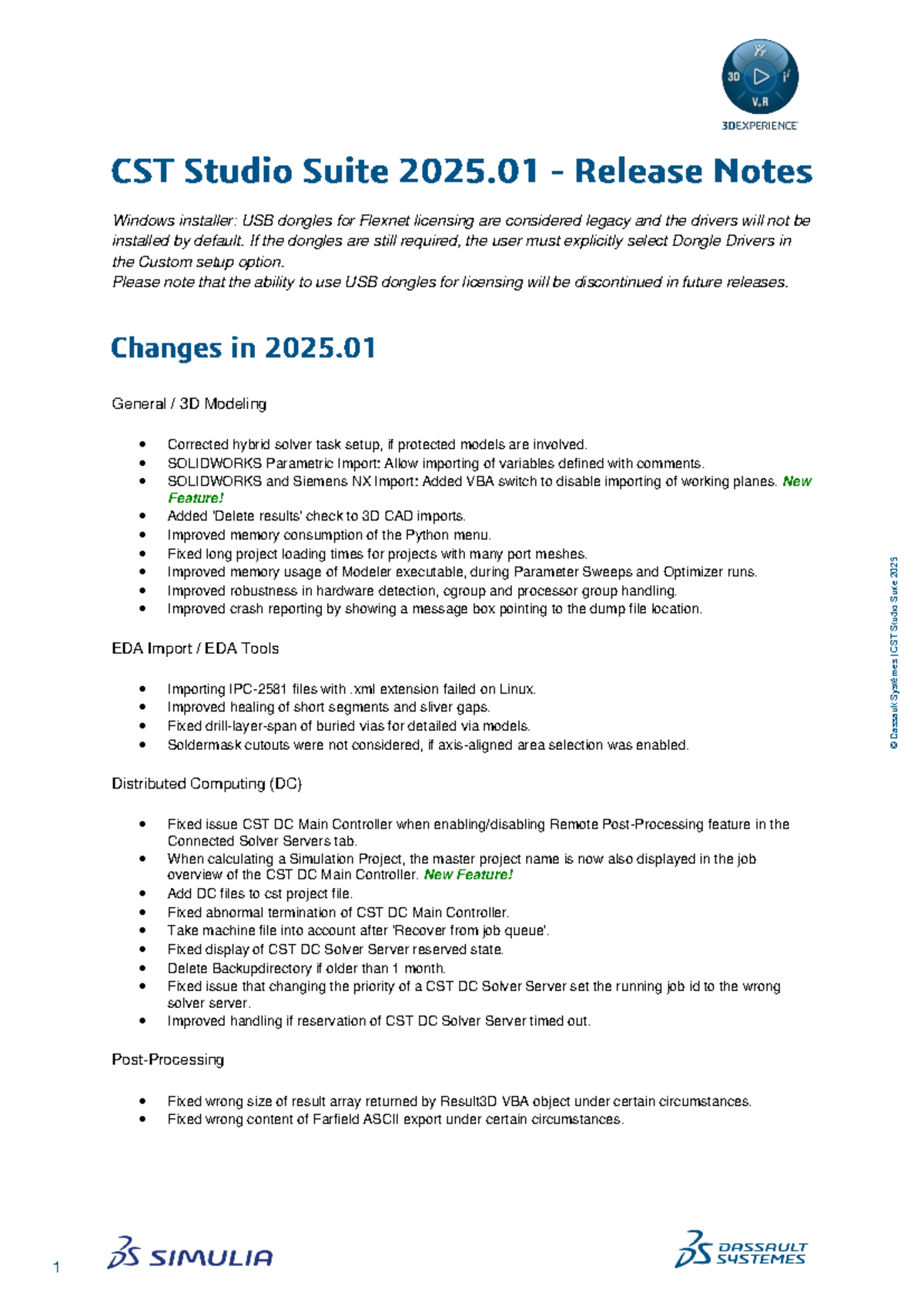 CST Studio Suite 2025 - Comprehensive Release Notes and Updates - Studocu