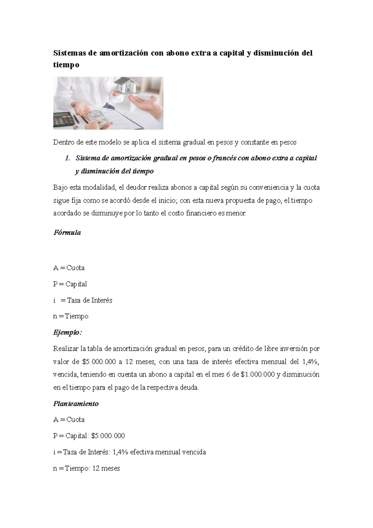 GUÍA 4: Sistema de Amortización Gradual y Constante con Abono a Capital ...