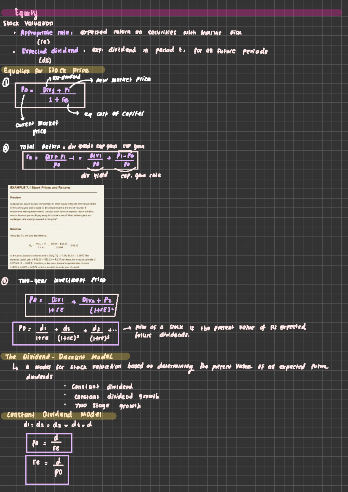 Equity Valuation & Capital Budgeting Concepts: Notes for FIN 301 - Studocu