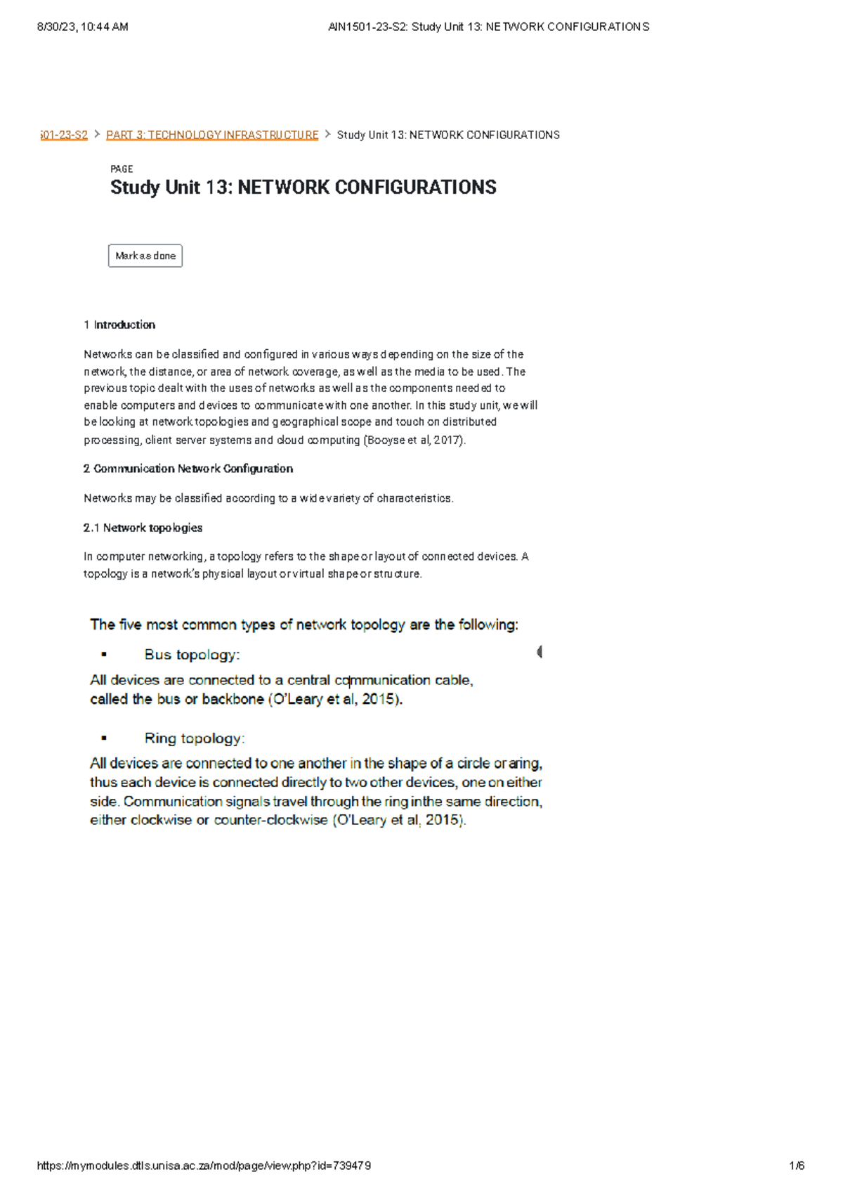 AIN1501-23-S2 Study Unit 13: Understanding Network Configurations - Studocu