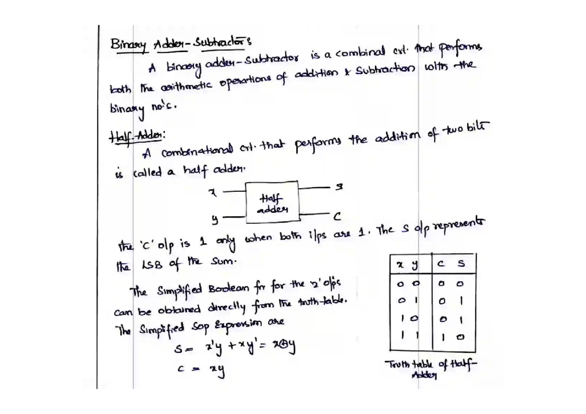 Combinational Logic Notes - CSE 101 - Studocu