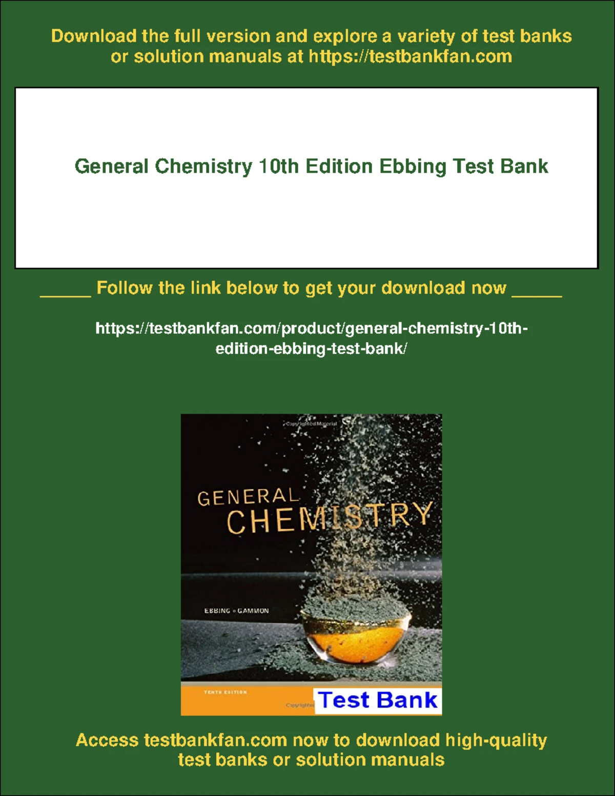 General Chemistry 10th Edition Ebbing Solutions Manual Download Guide ...