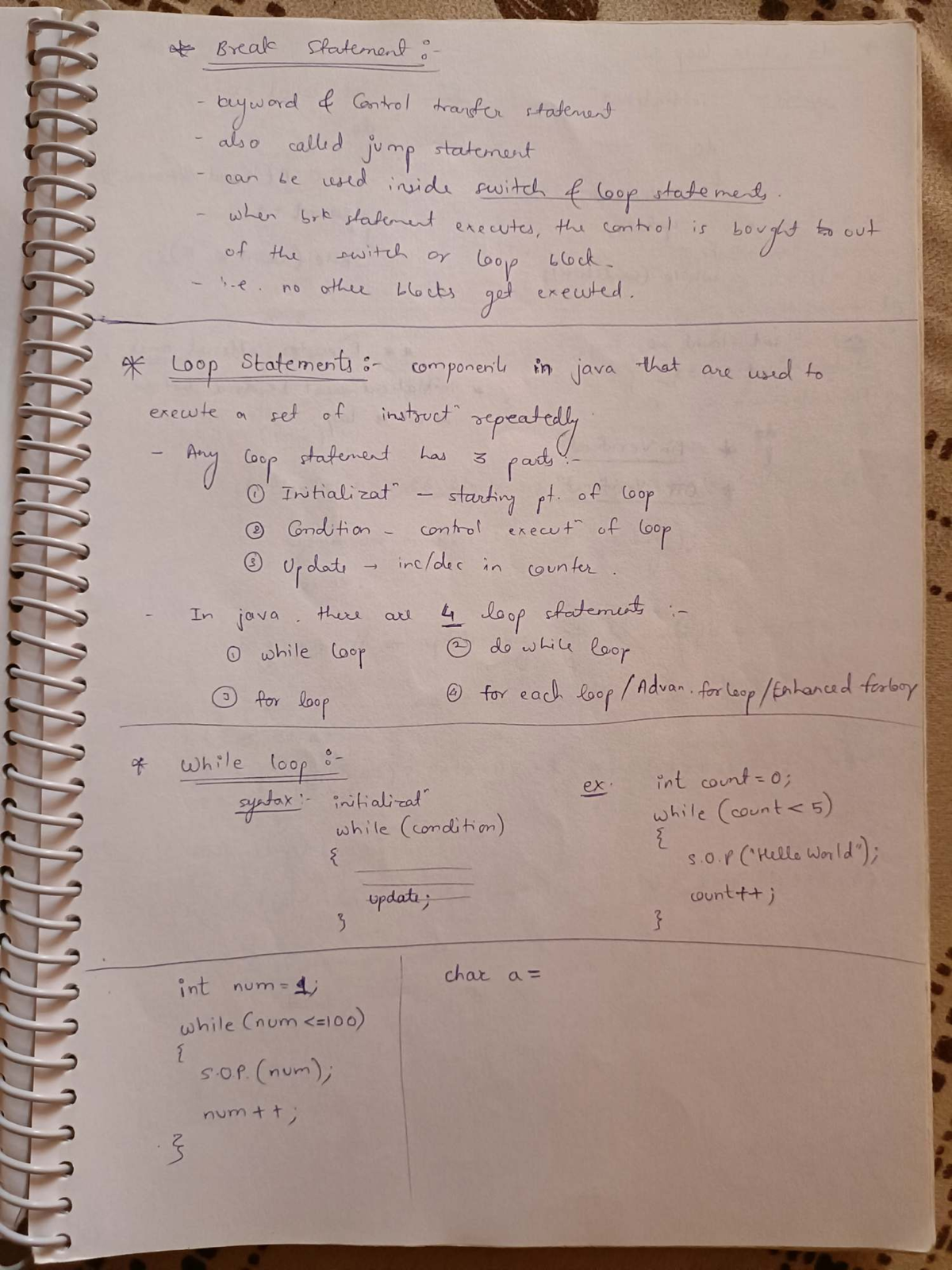 Java OOP Concepts: Control Statements, Loops, and Methods - Studocu